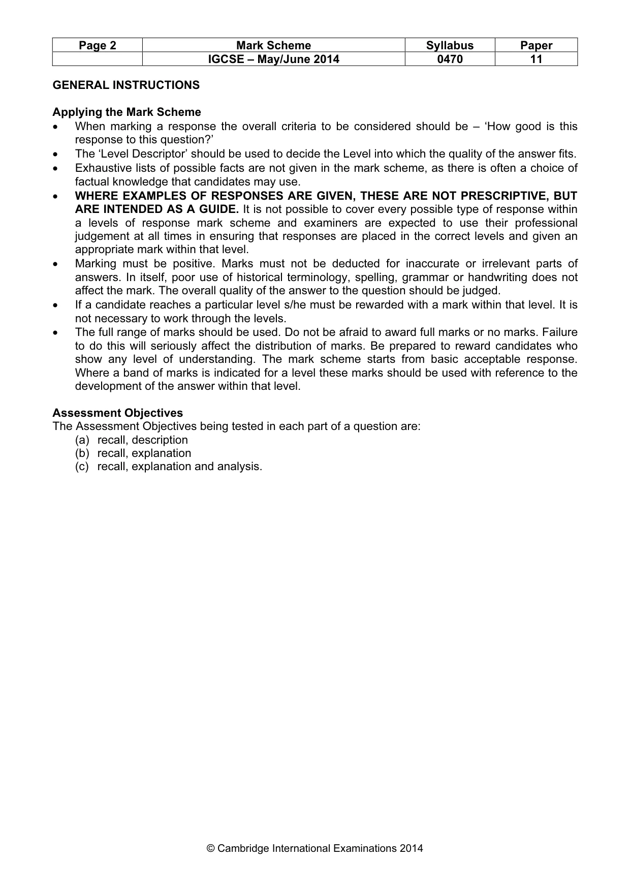Mark scheme, page 2 of 77