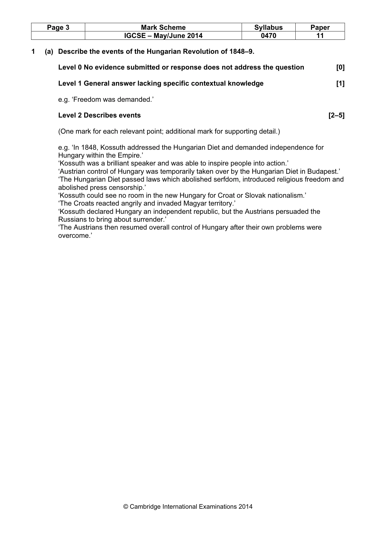 Mark scheme, page 3 of 77