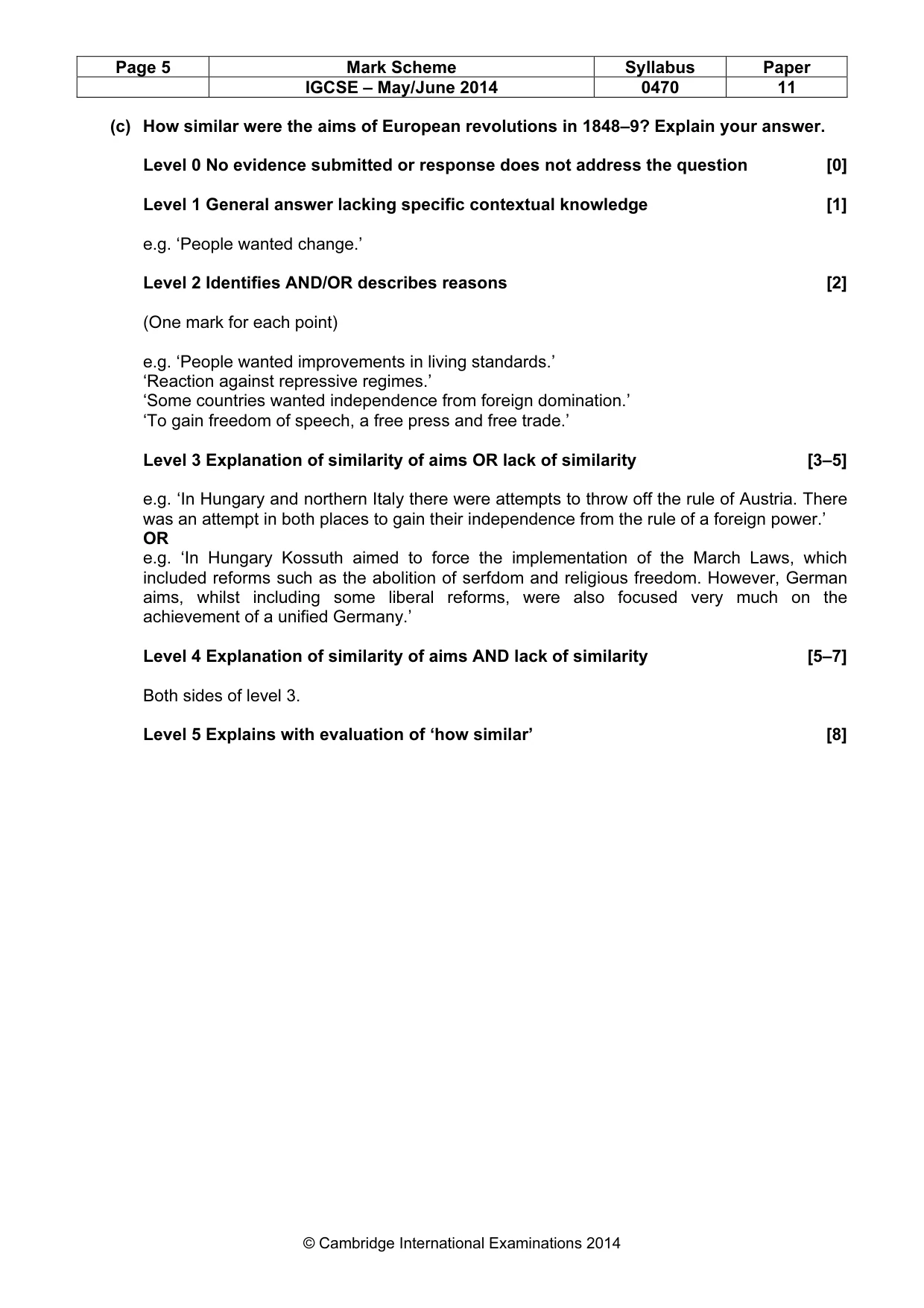 Mark scheme, page 5 of 77