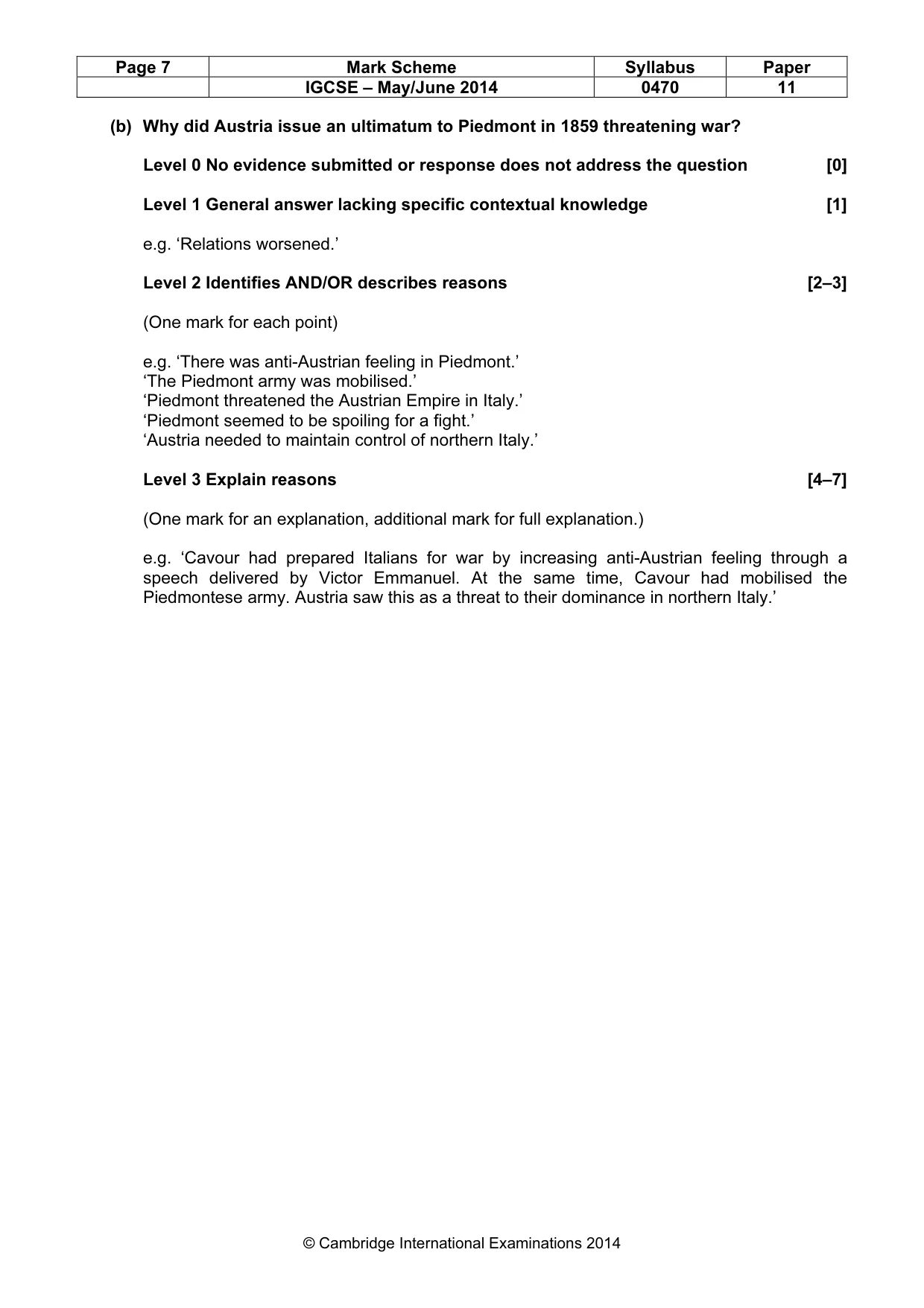 Mark scheme, page 7 of 77