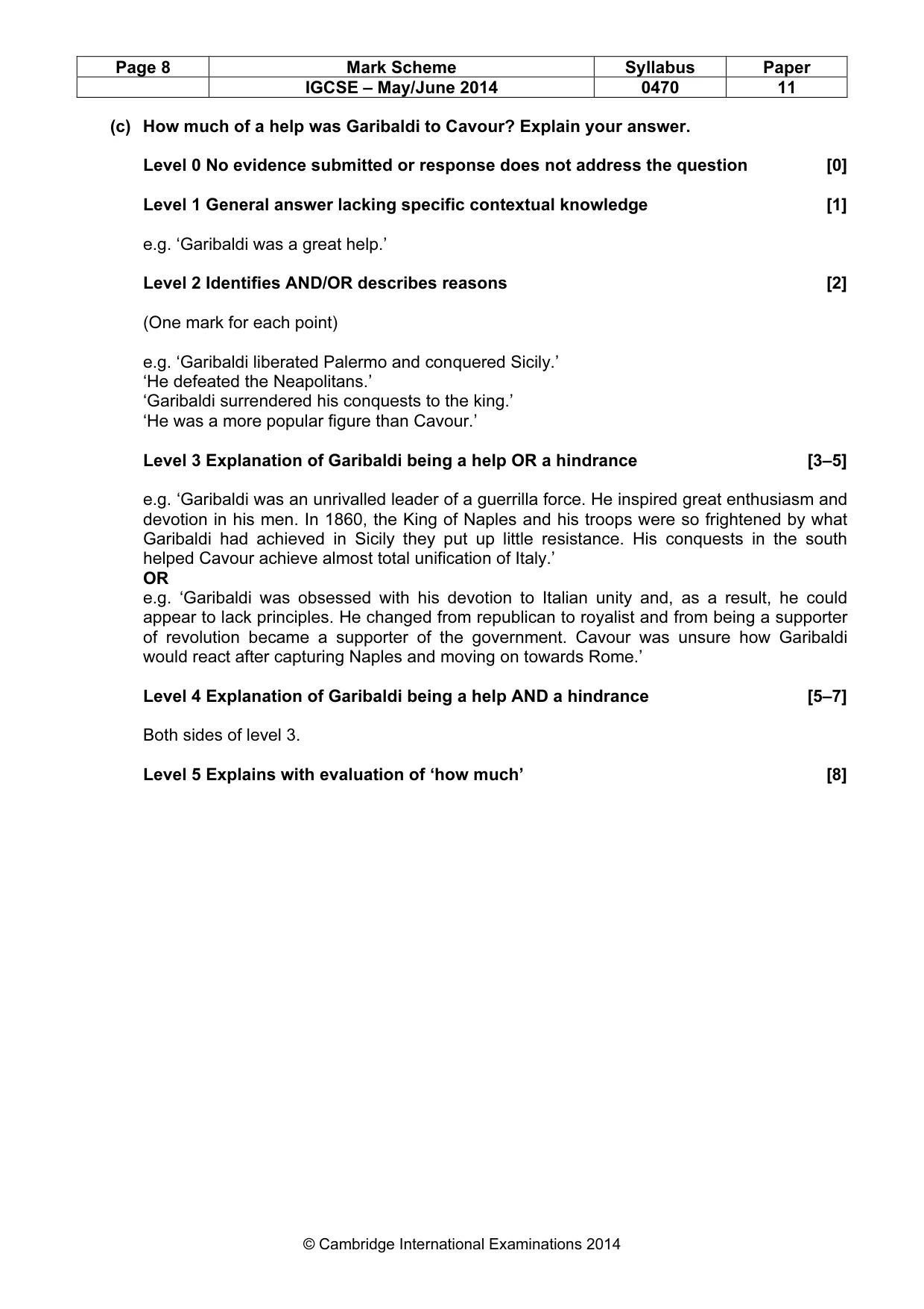 Mark scheme, page 8 of 77