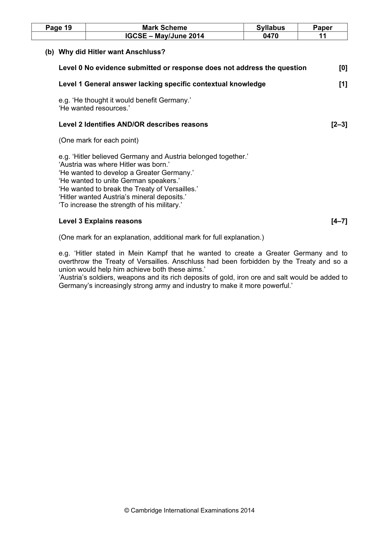 Mark scheme, page 19 of 77