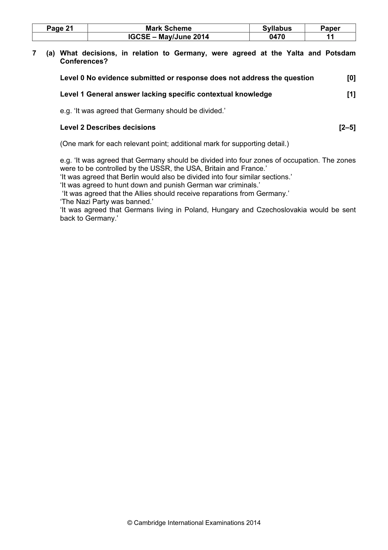 Mark scheme, page 21 of 77