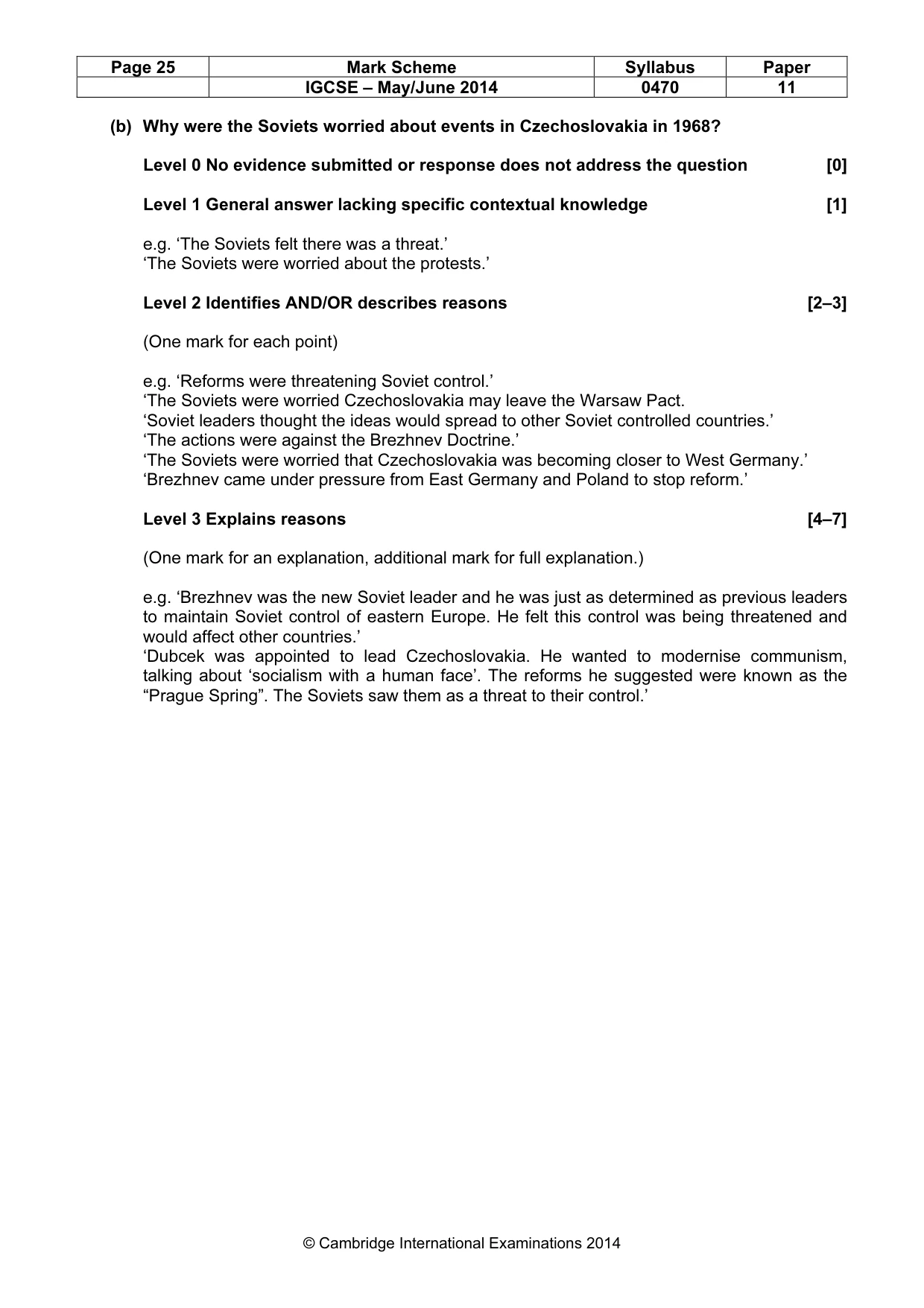 Mark scheme, page 25 of 77