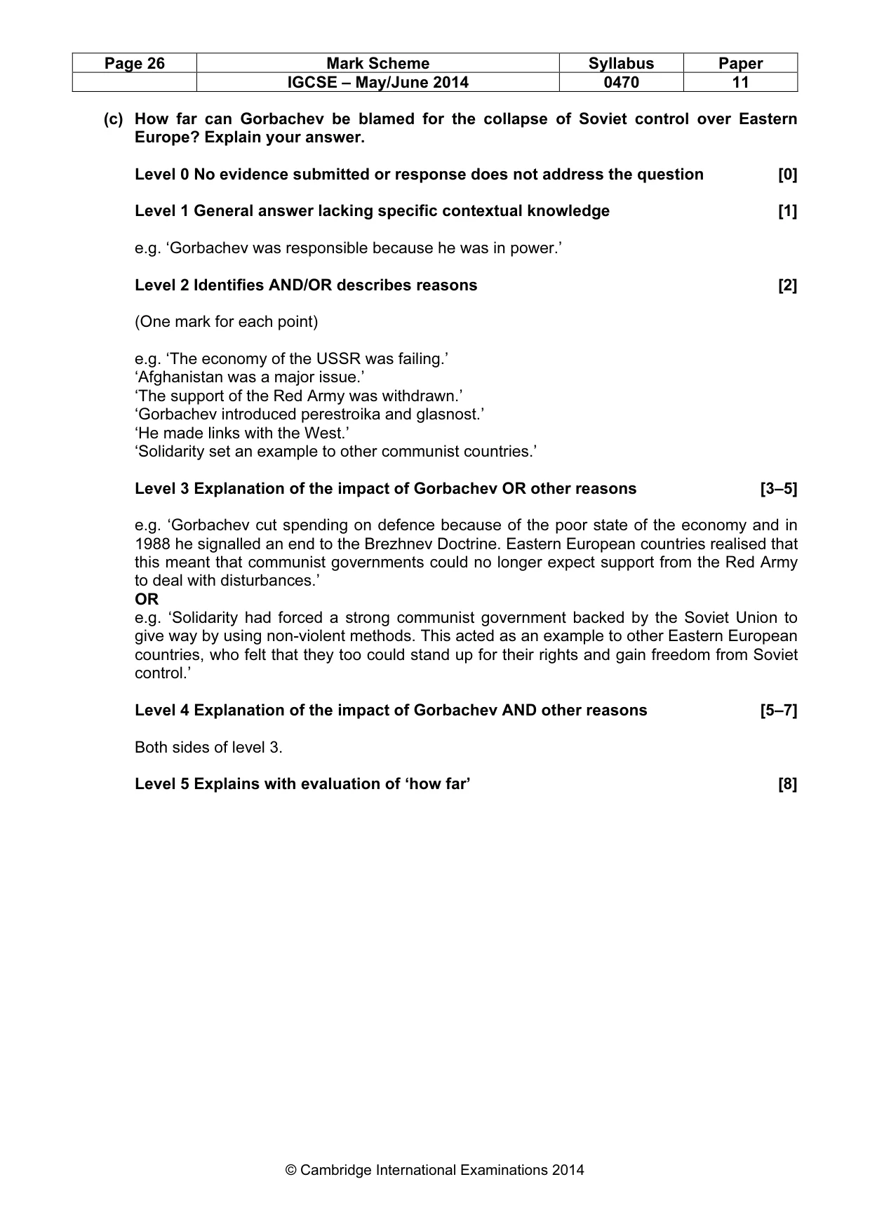 Mark scheme, page 26 of 77