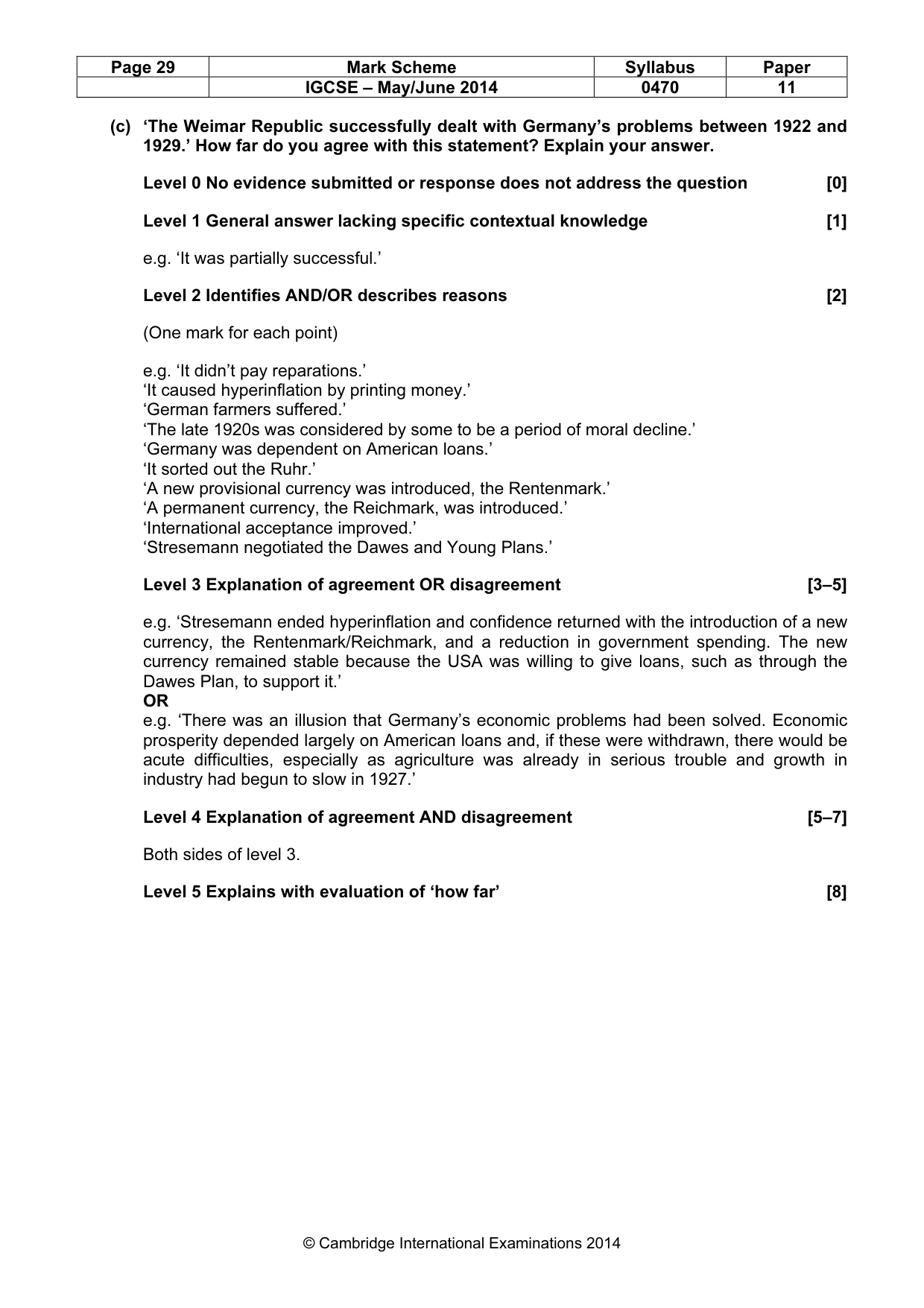 Mark scheme, page 29 of 77