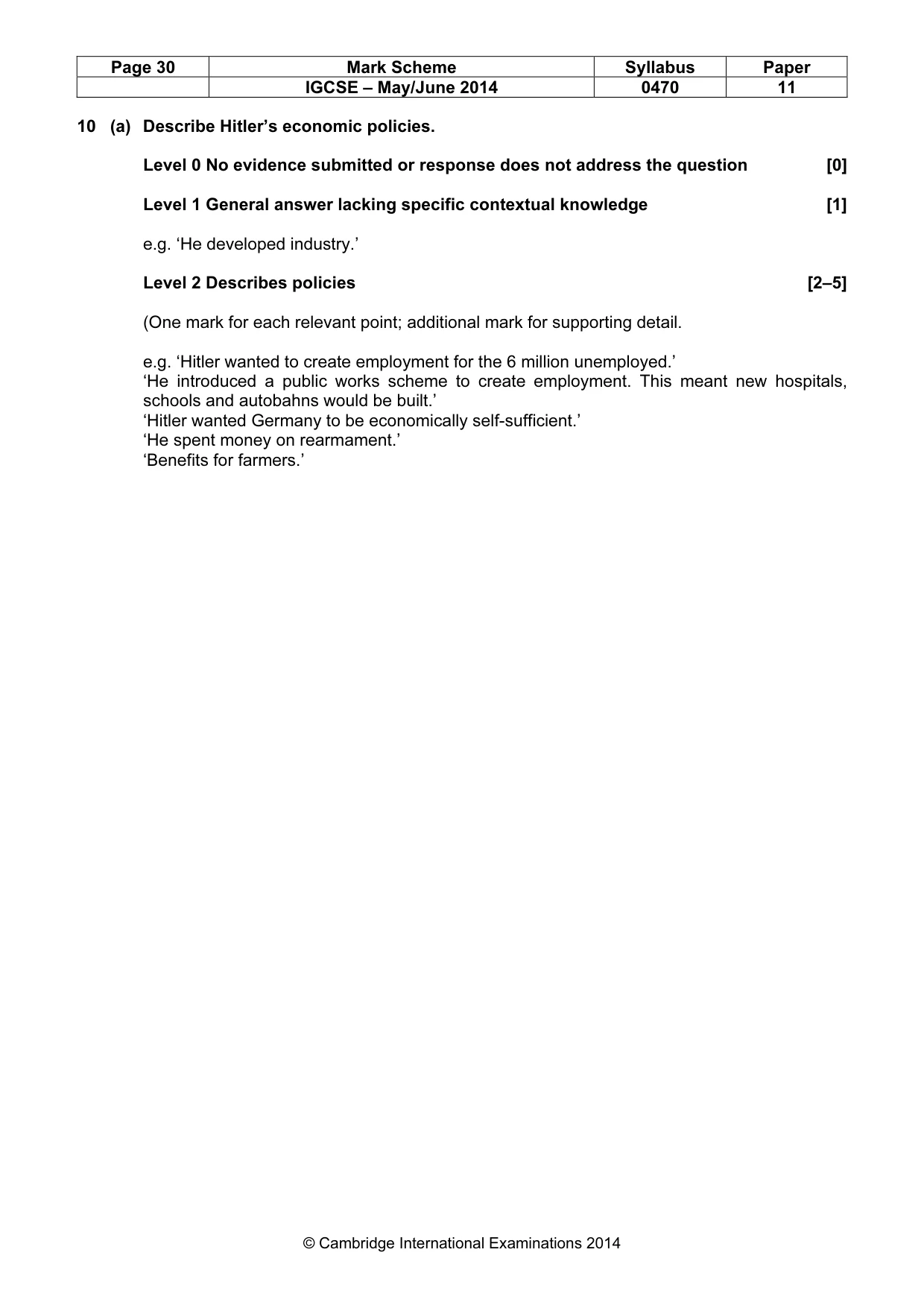 Mark scheme, page 30 of 77