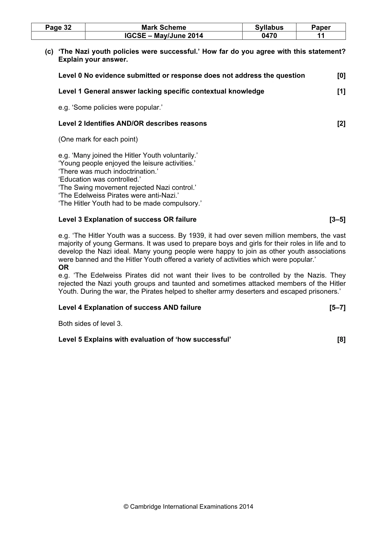 Mark scheme, page 32 of 77