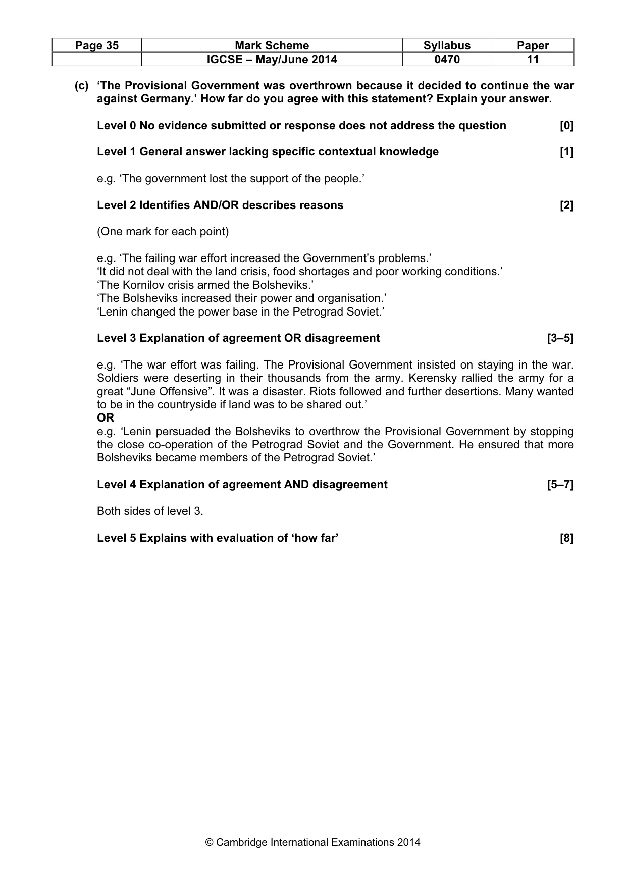 Mark scheme, page 35 of 77