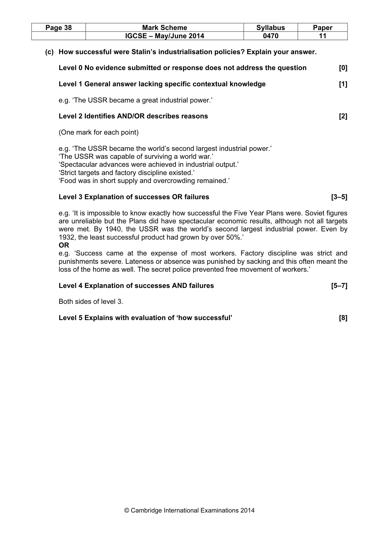 Mark scheme, page 38 of 77