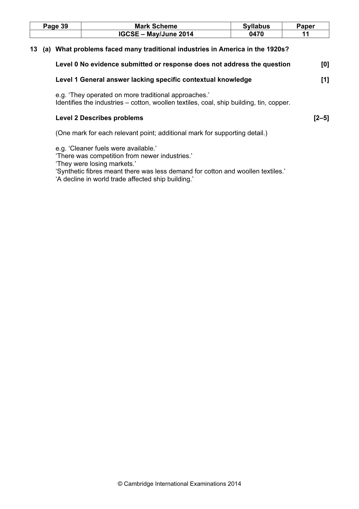 Mark scheme, page 39 of 77