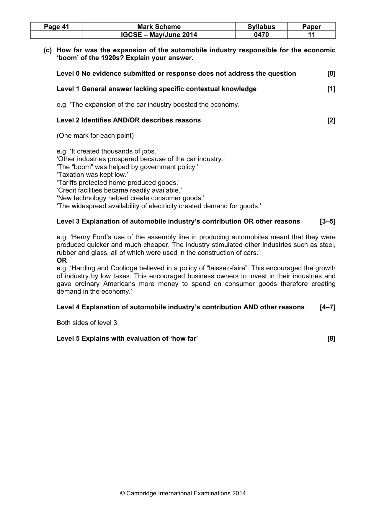Mark scheme, page 41 of 77