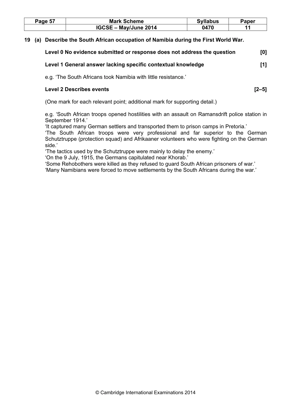 Mark scheme, page 57 of 77
