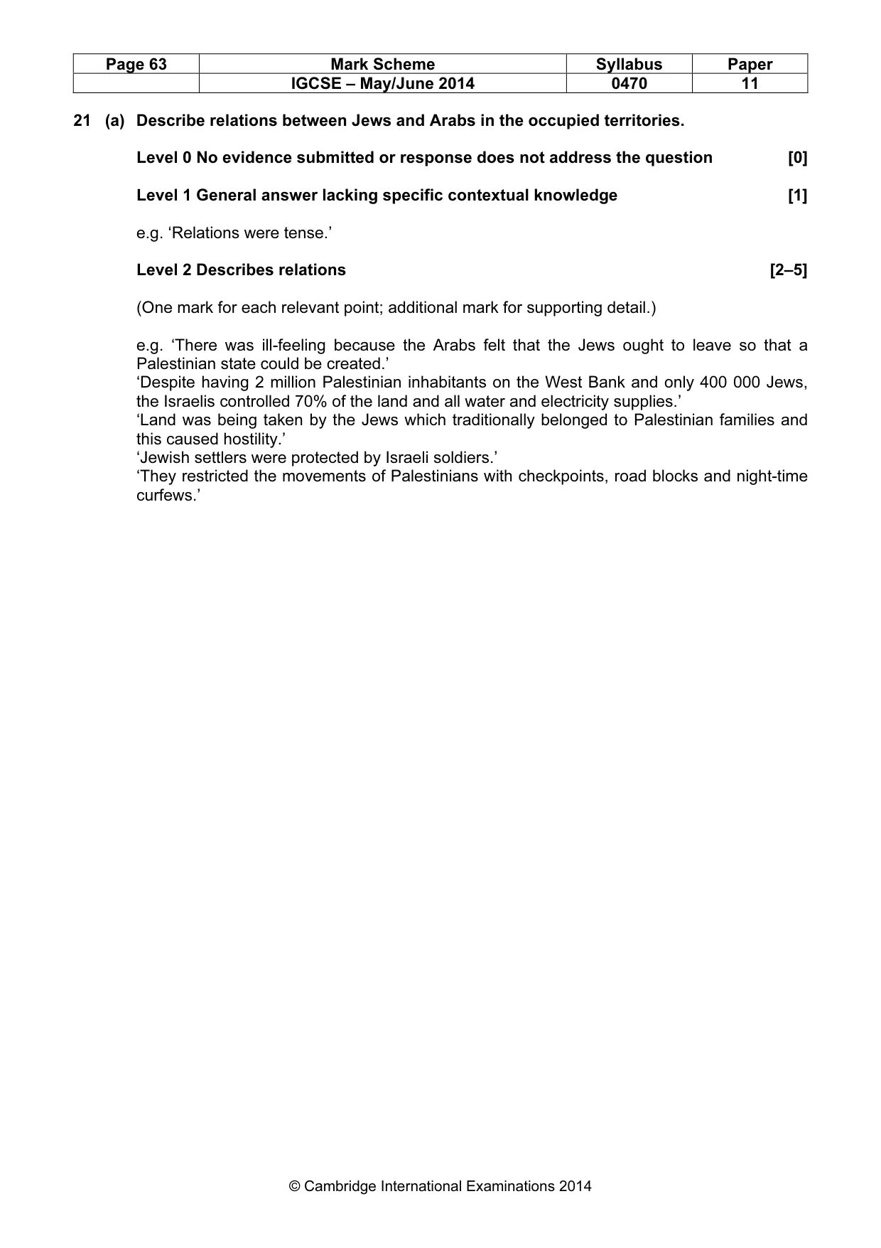 Mark scheme, page 63 of 77
