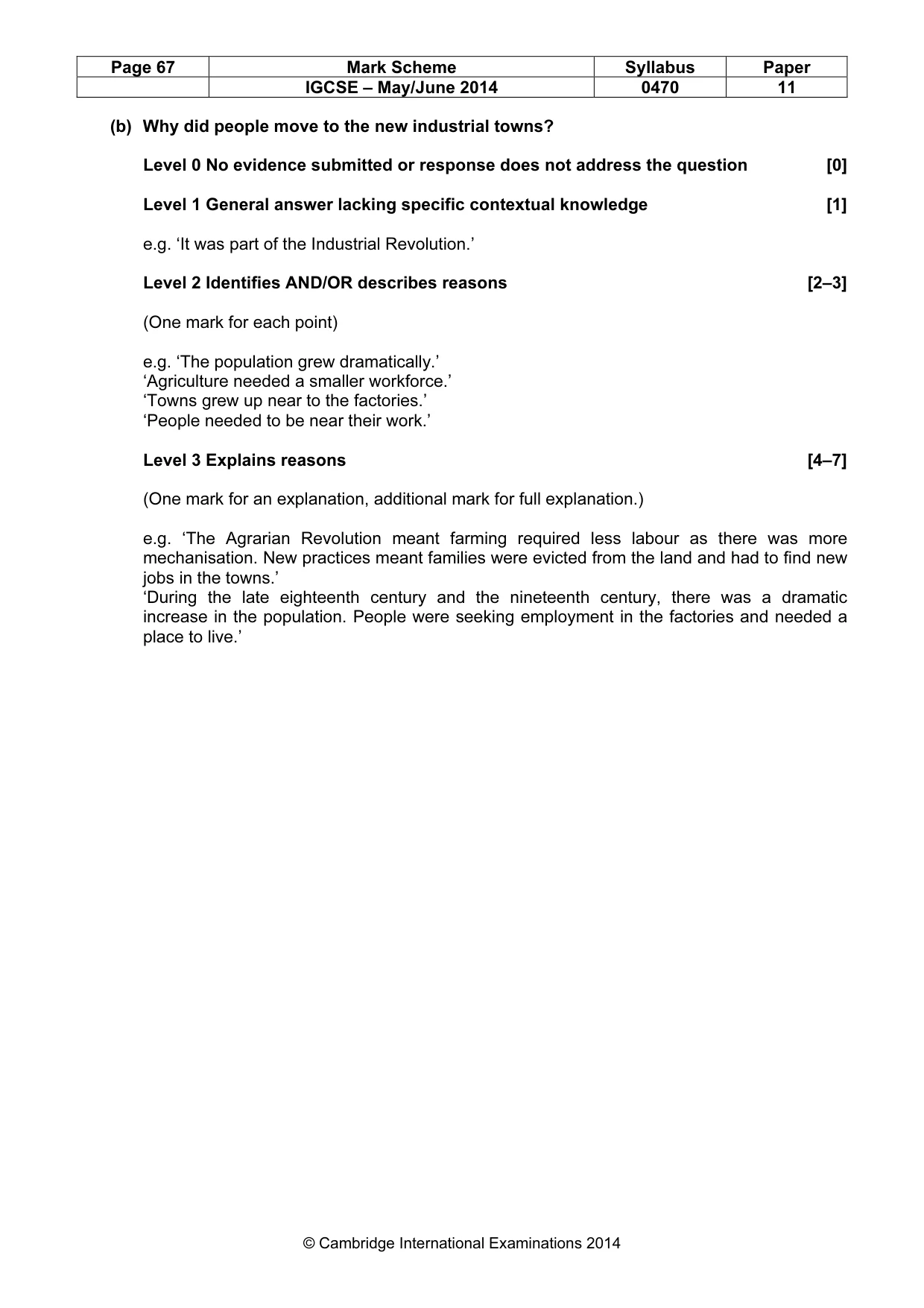 Mark scheme, page 67 of 77