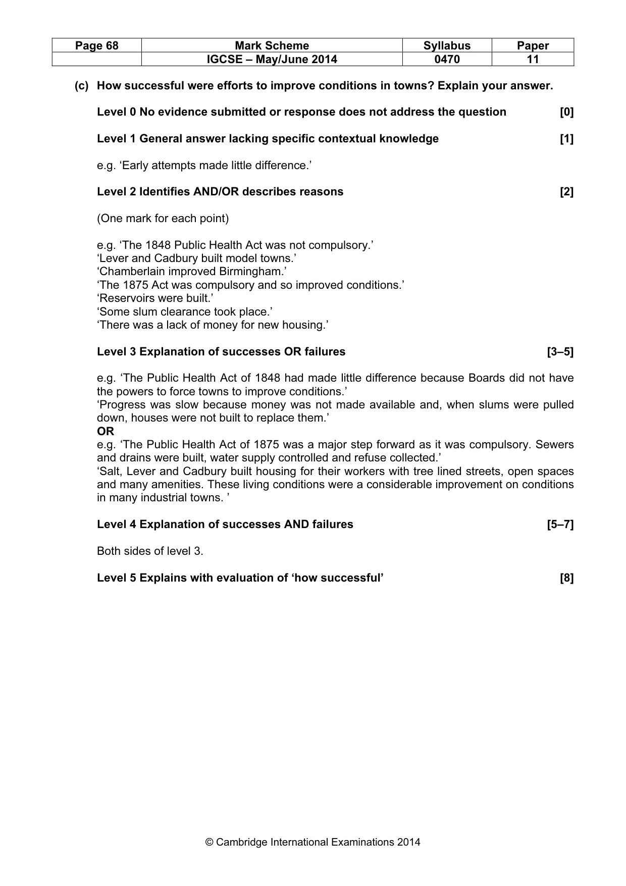 Mark scheme, page 68 of 77