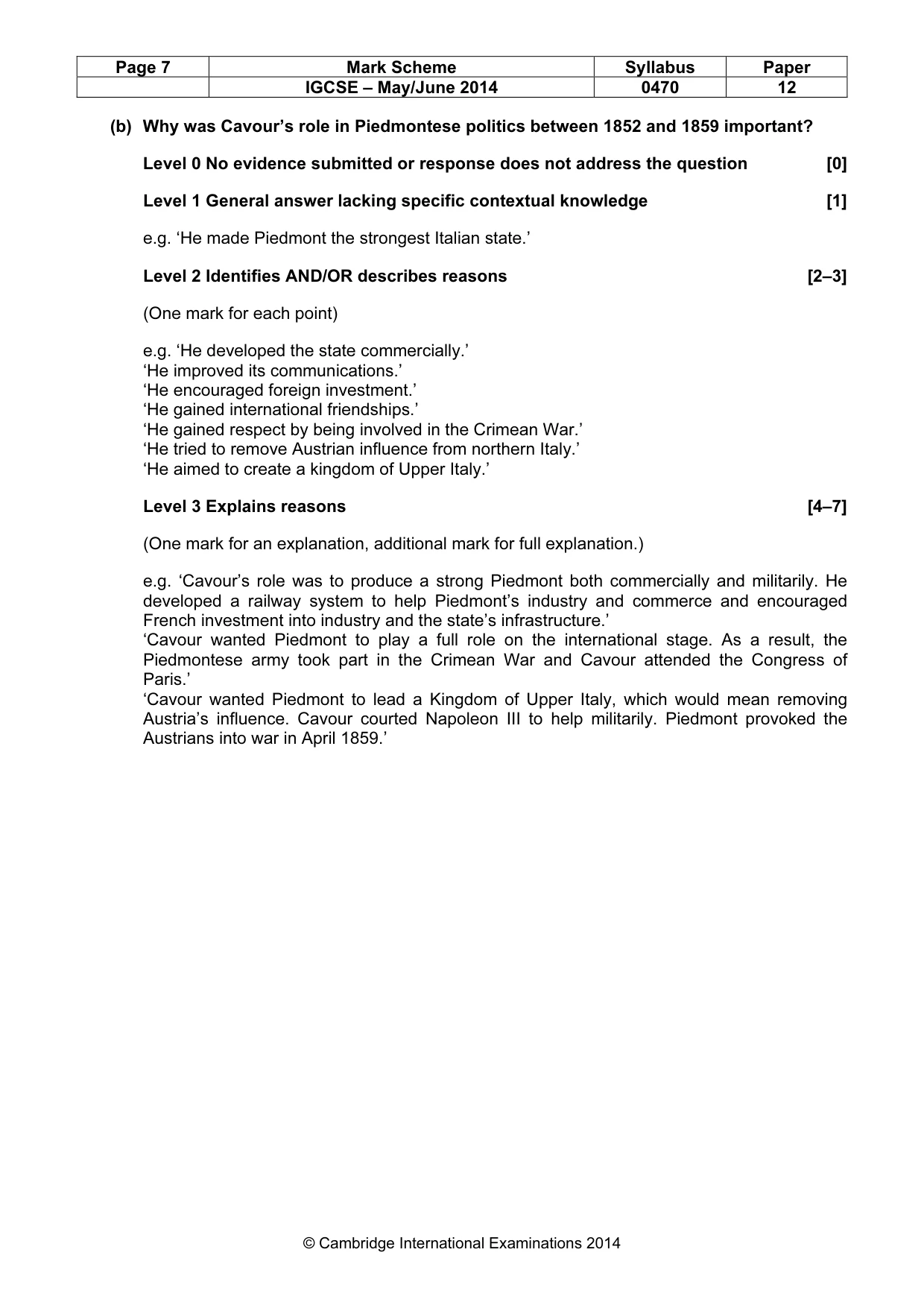 Mark scheme, page 7 of 77