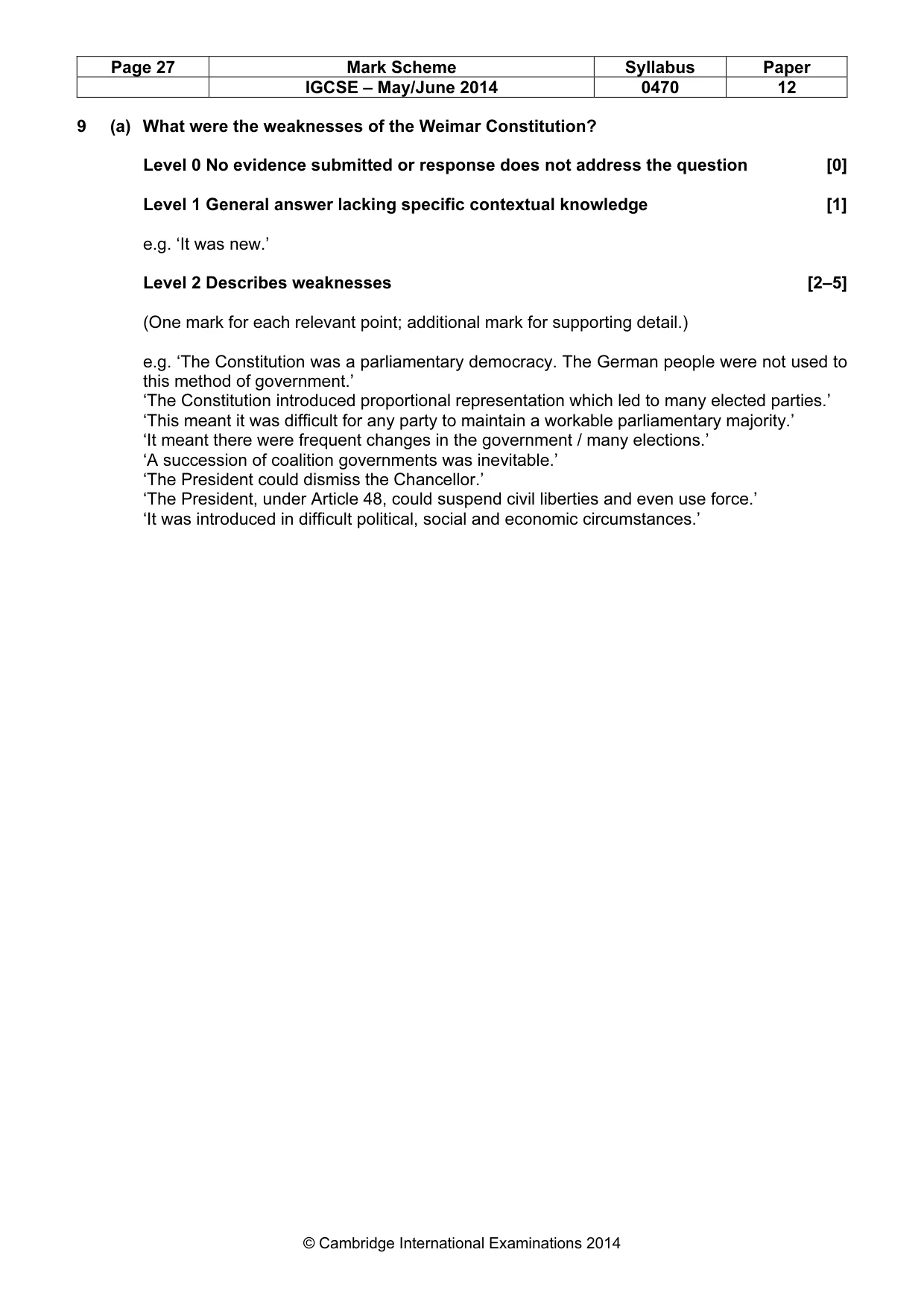 Mark scheme, page 27 of 77