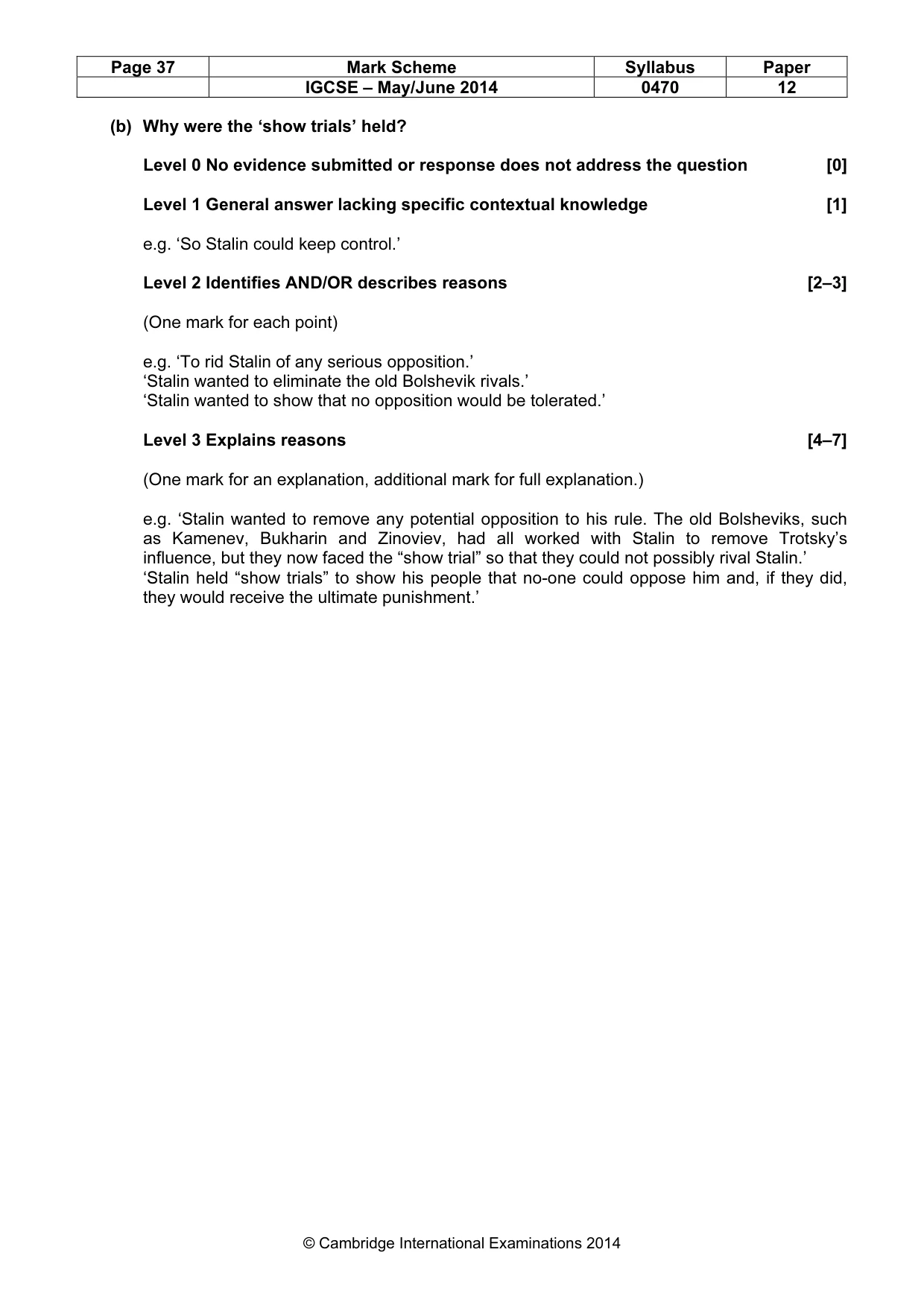 Mark scheme, page 37 of 77