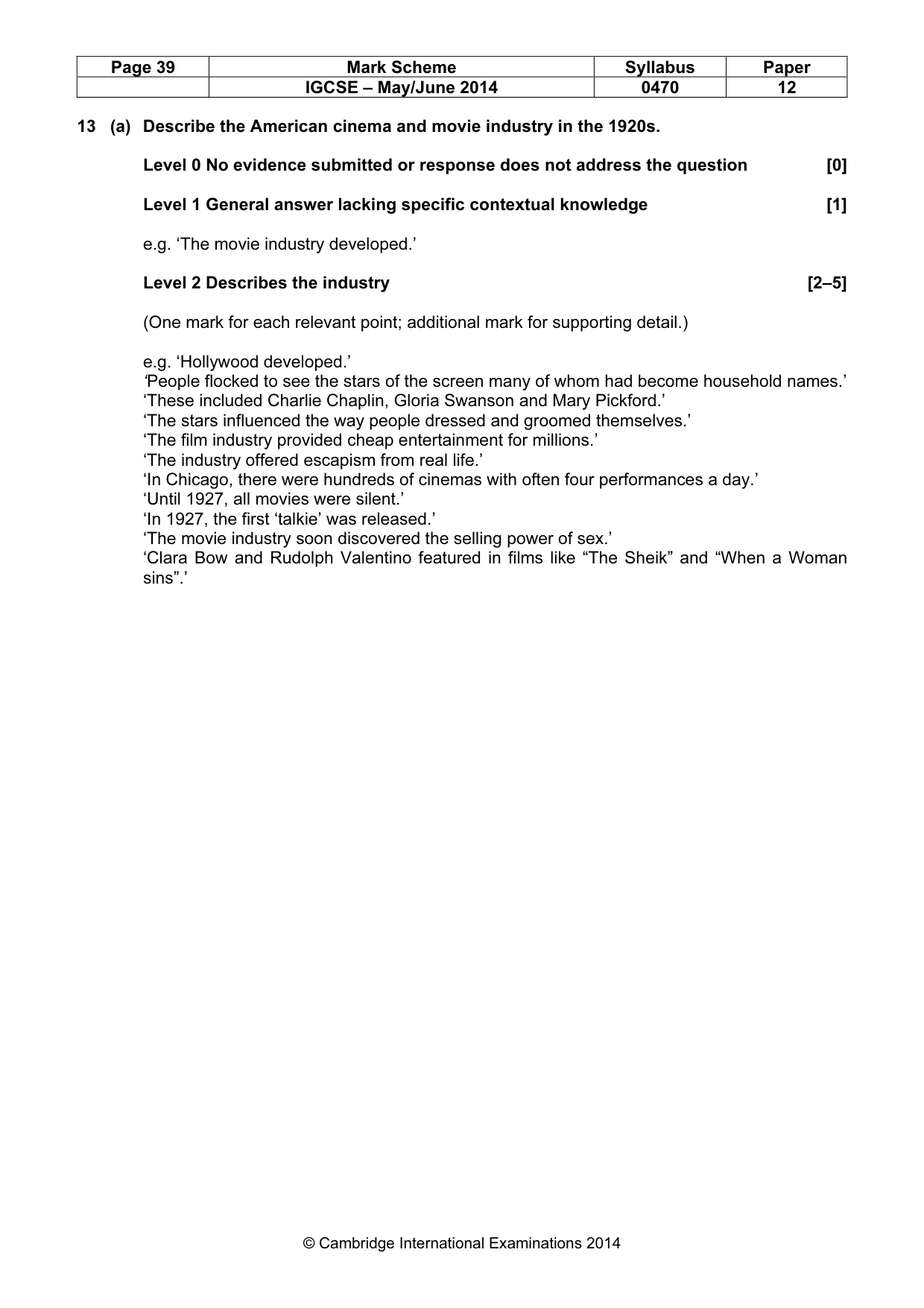 Mark scheme, page 39 of 77