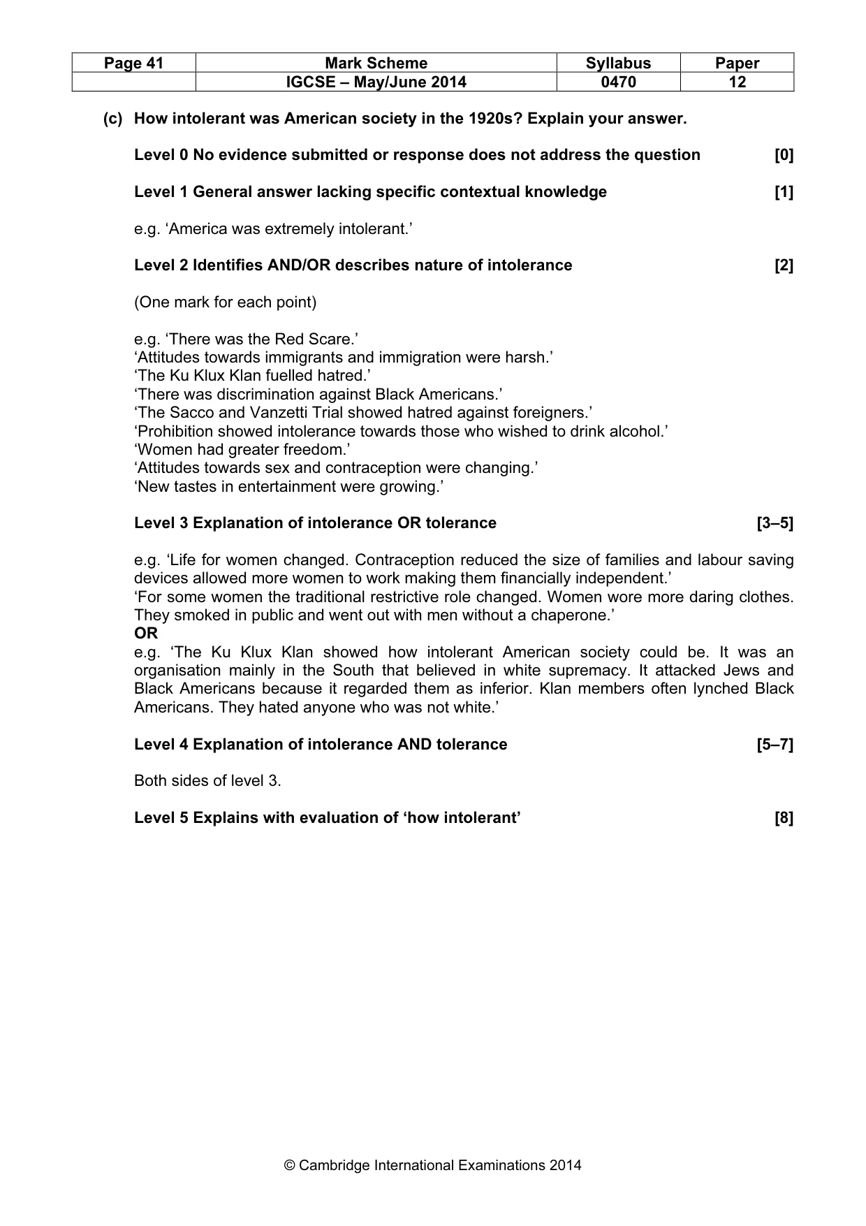 Mark scheme, page 41 of 77