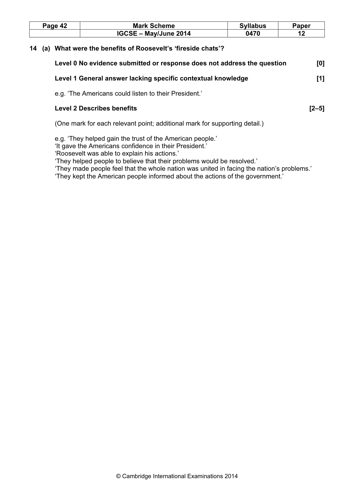 Mark scheme, page 42 of 77