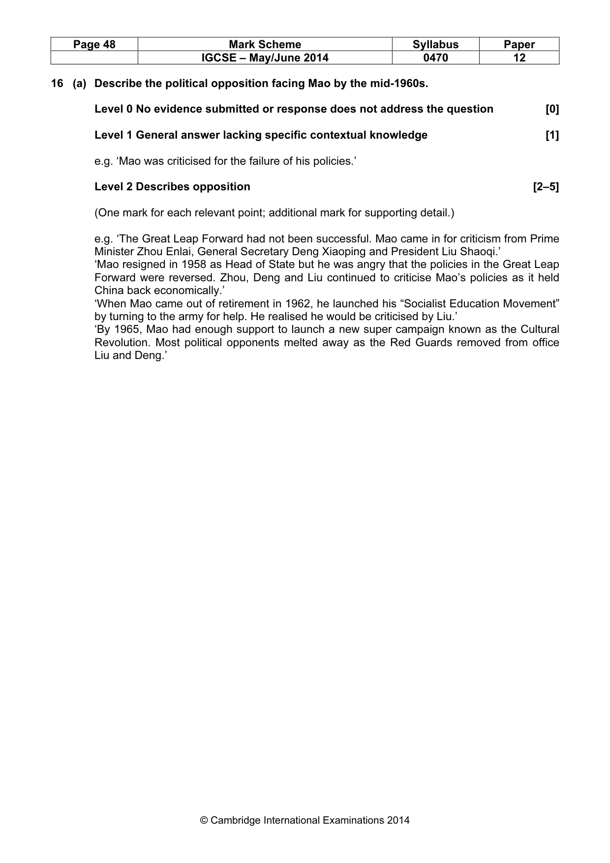 Mark scheme, page 48 of 77