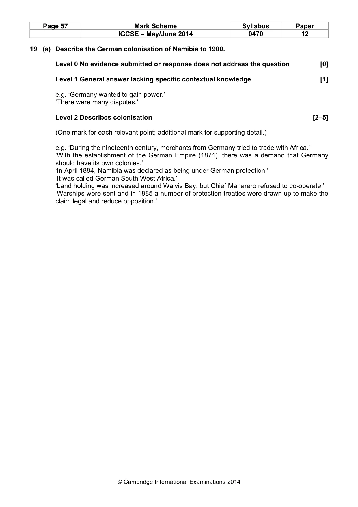 Mark scheme, page 57 of 77