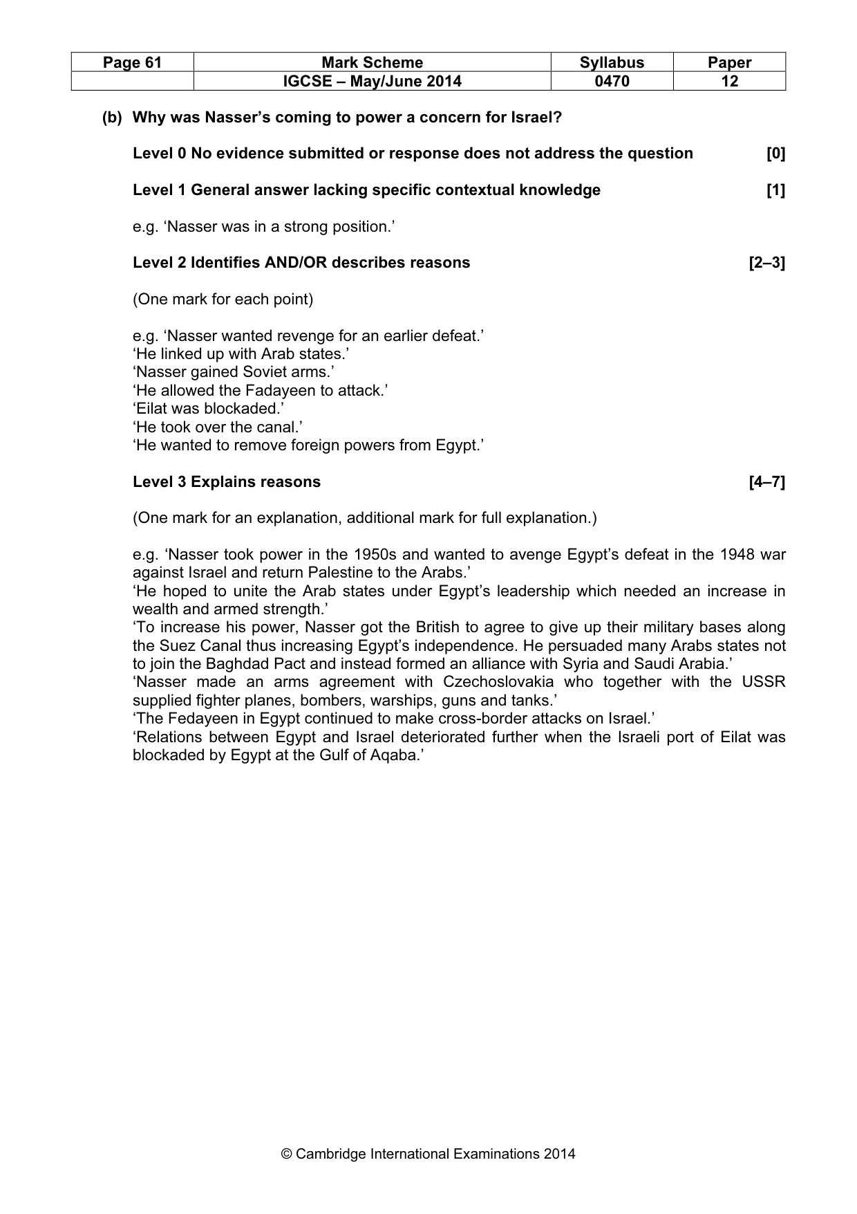 Mark scheme, page 61 of 77