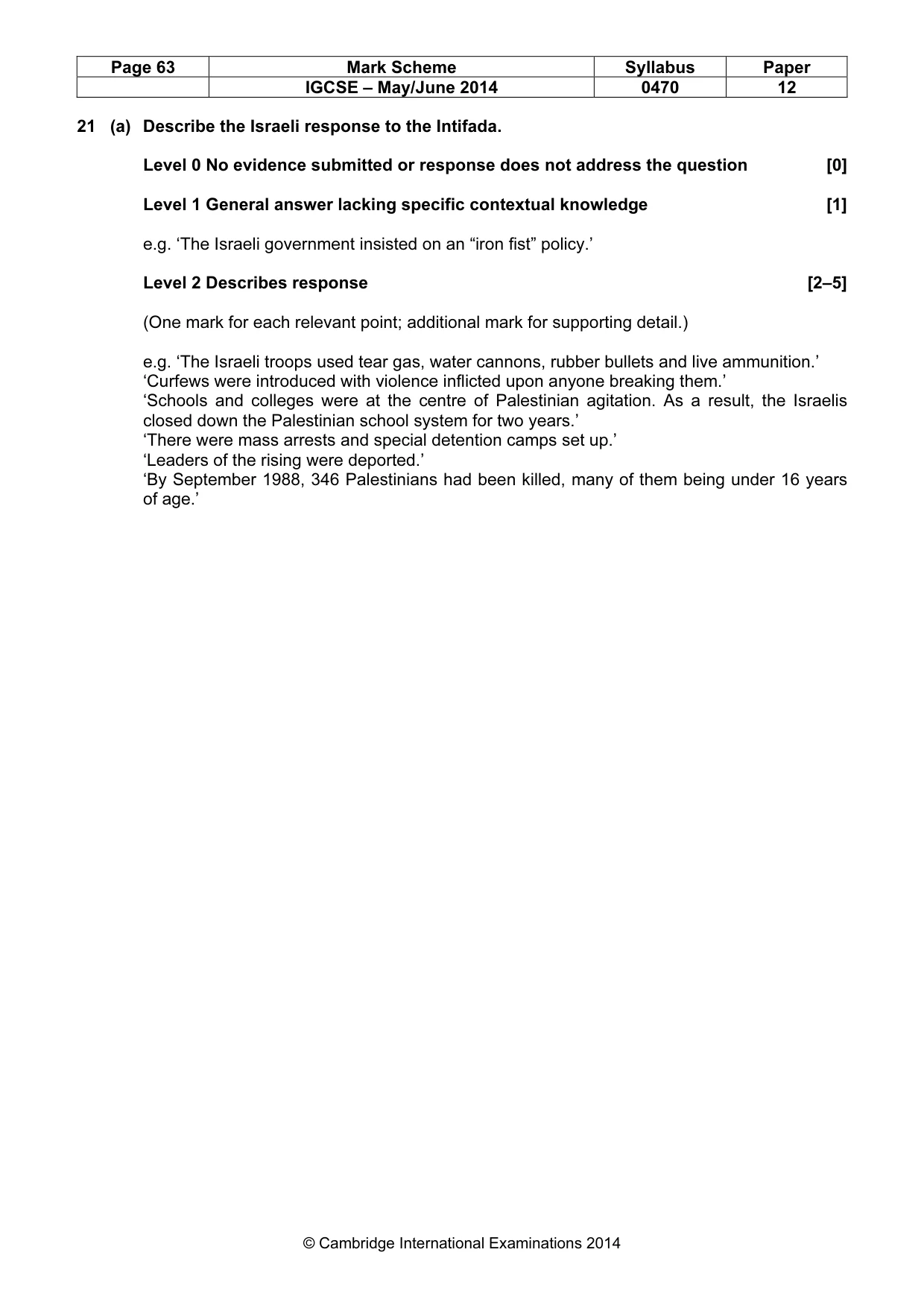 Mark scheme, page 63 of 77