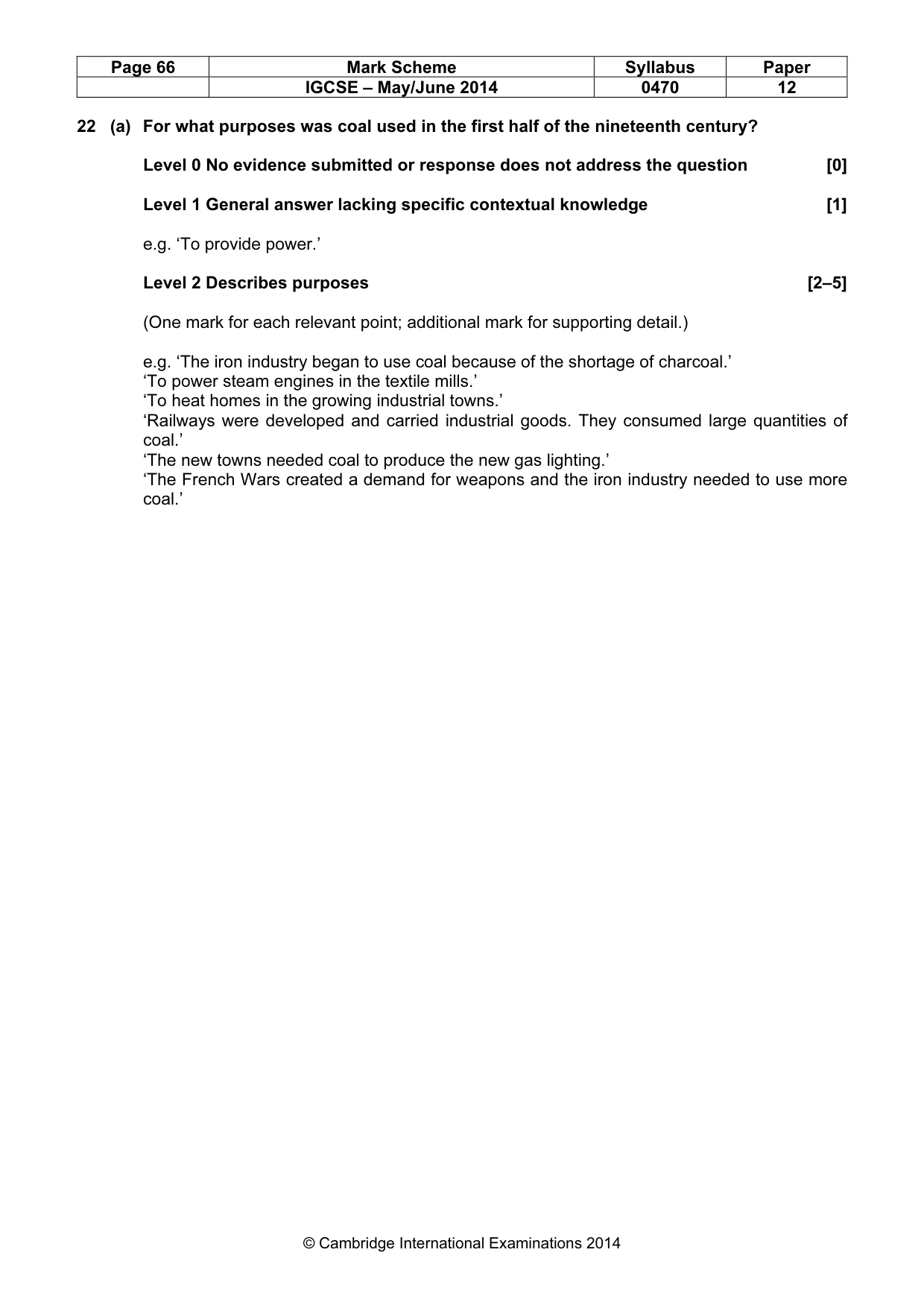 Mark scheme, page 66 of 77
