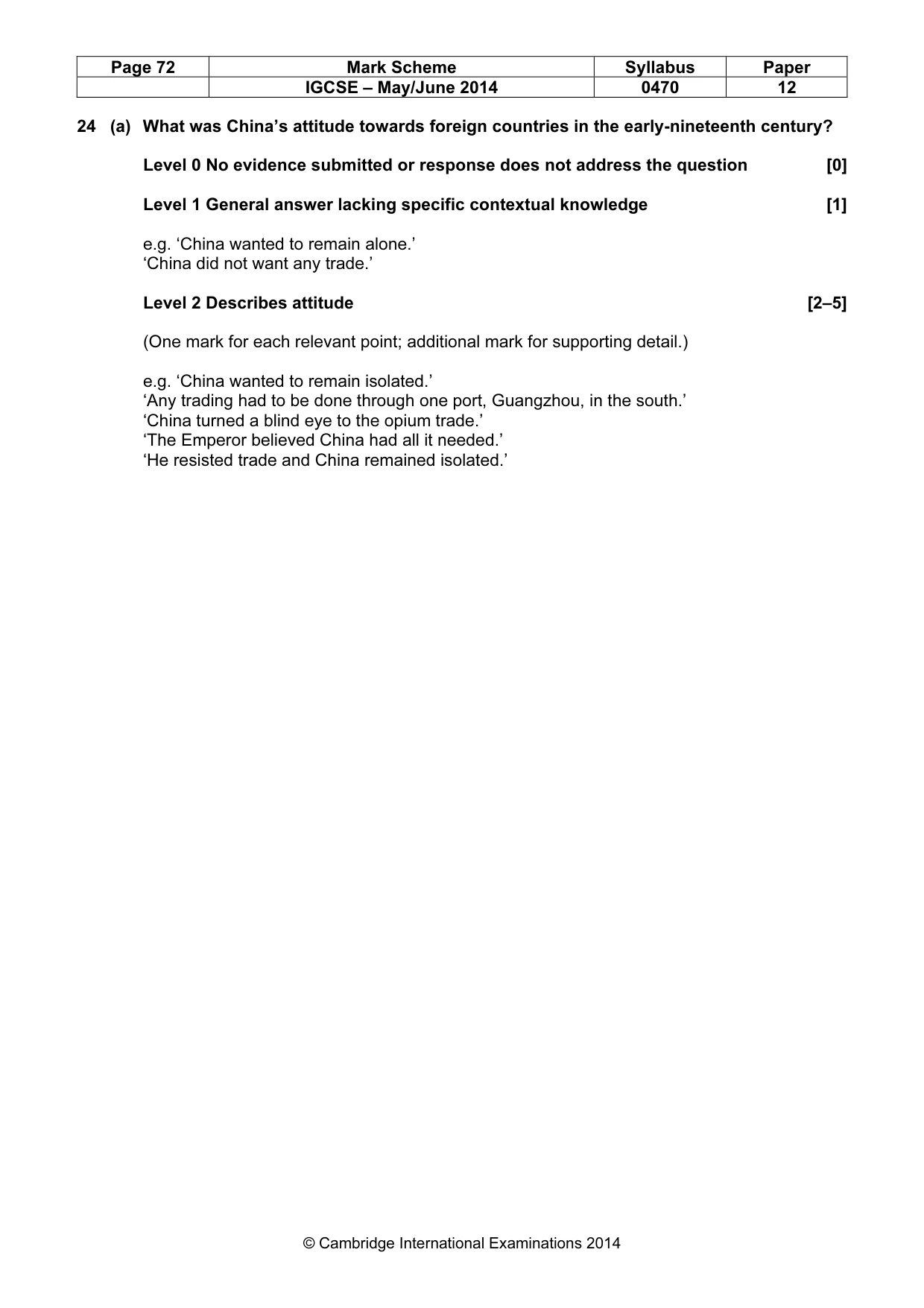 Mark scheme, page 72 of 77