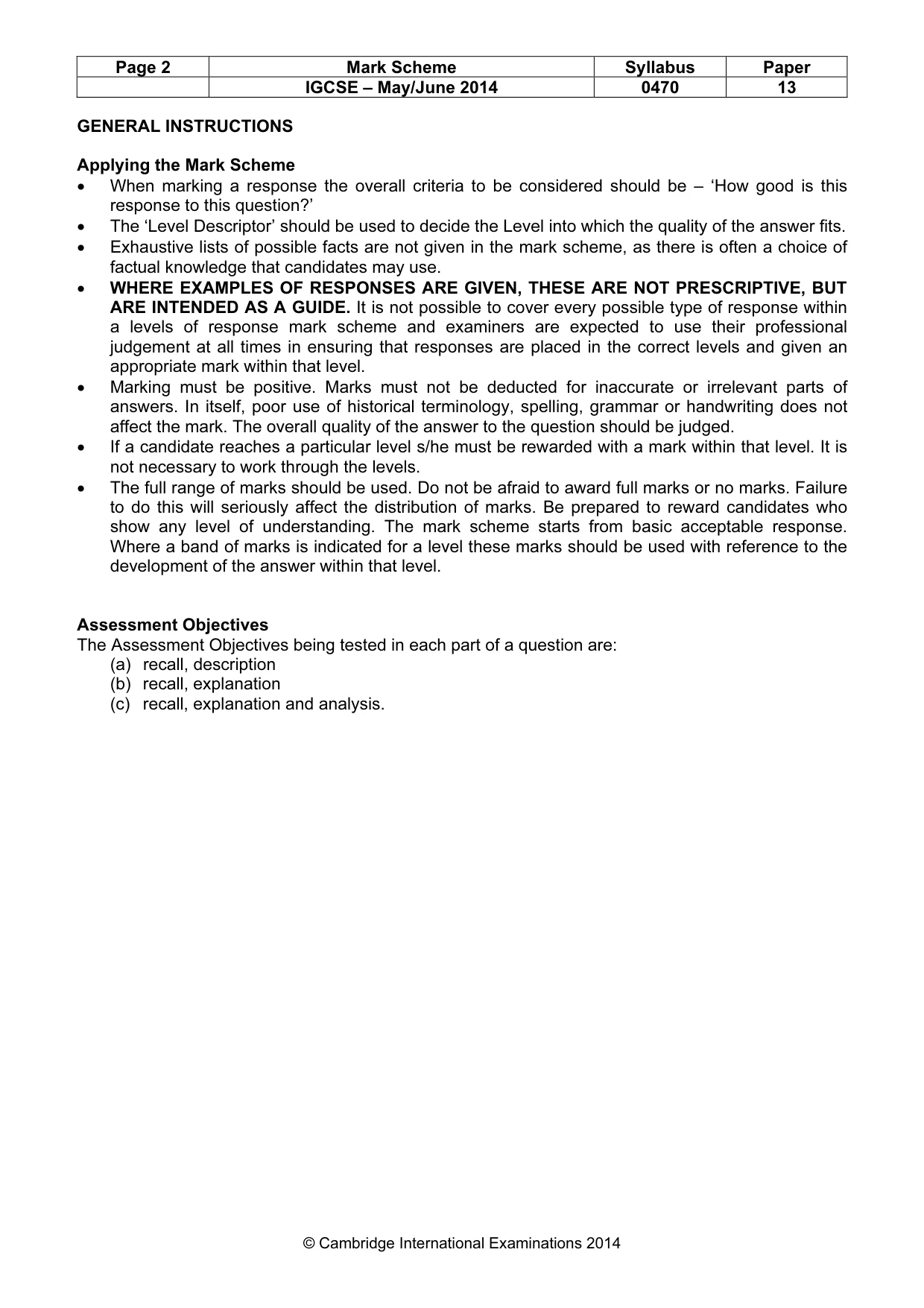 Mark scheme, page 2 of 77