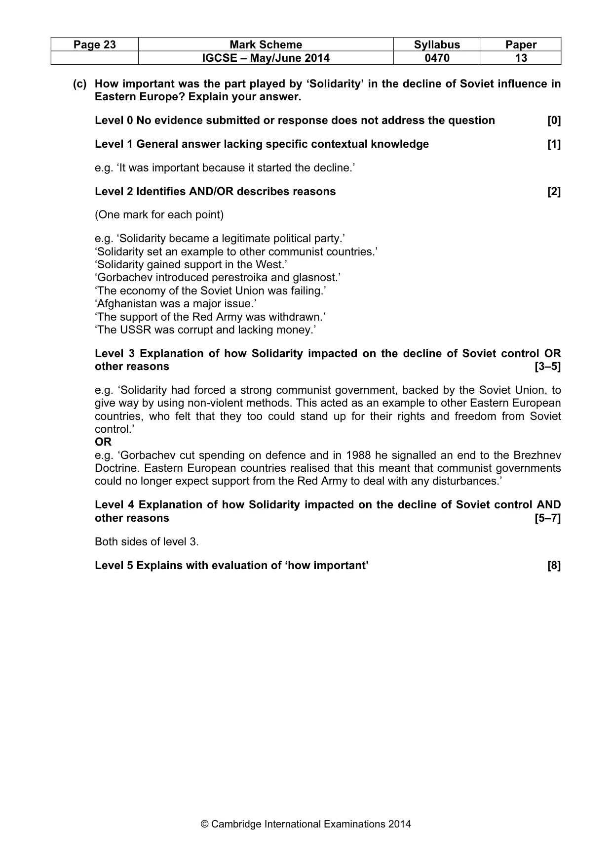 Mark scheme, page 23 of 77