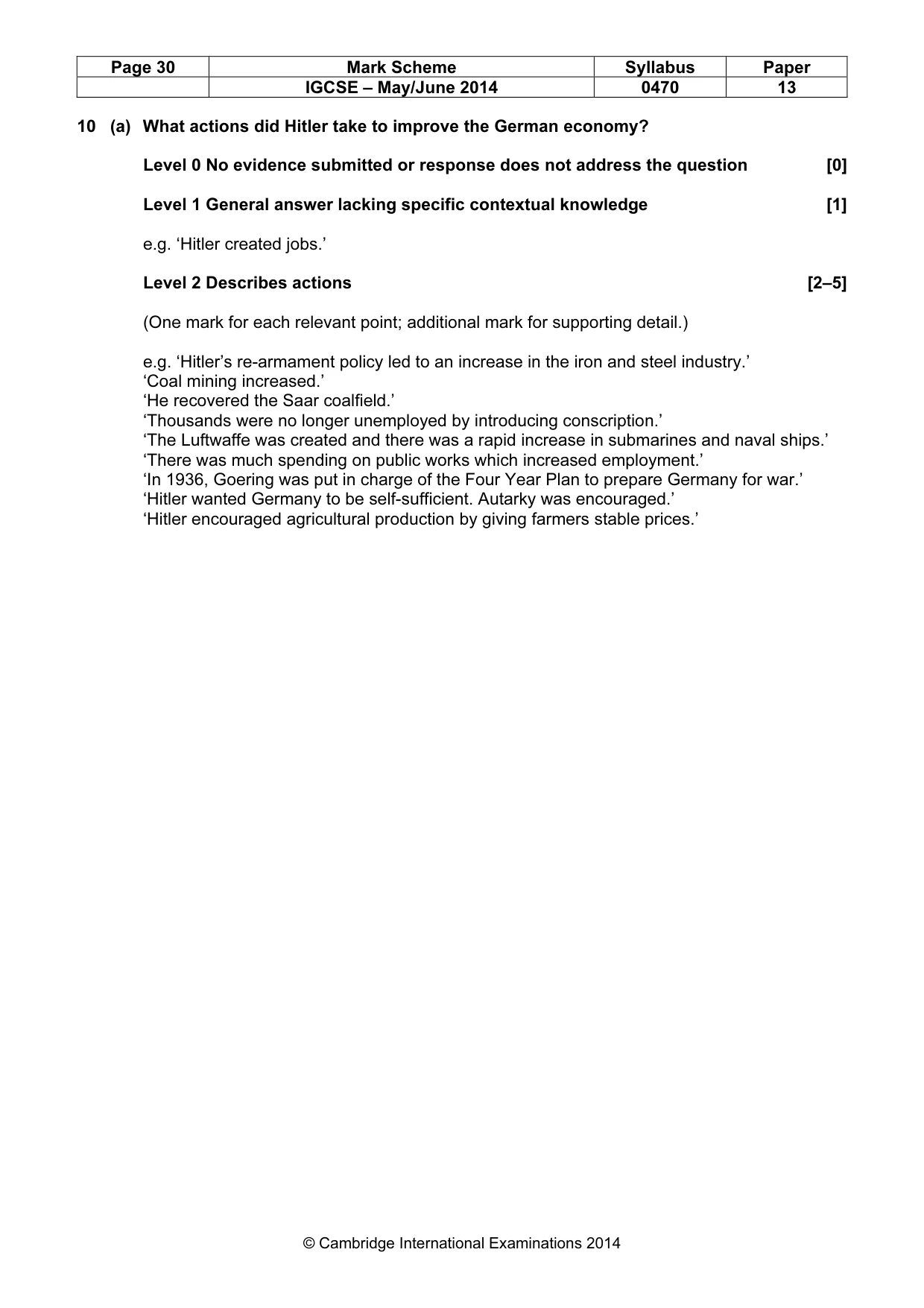 Mark scheme, page 30 of 77