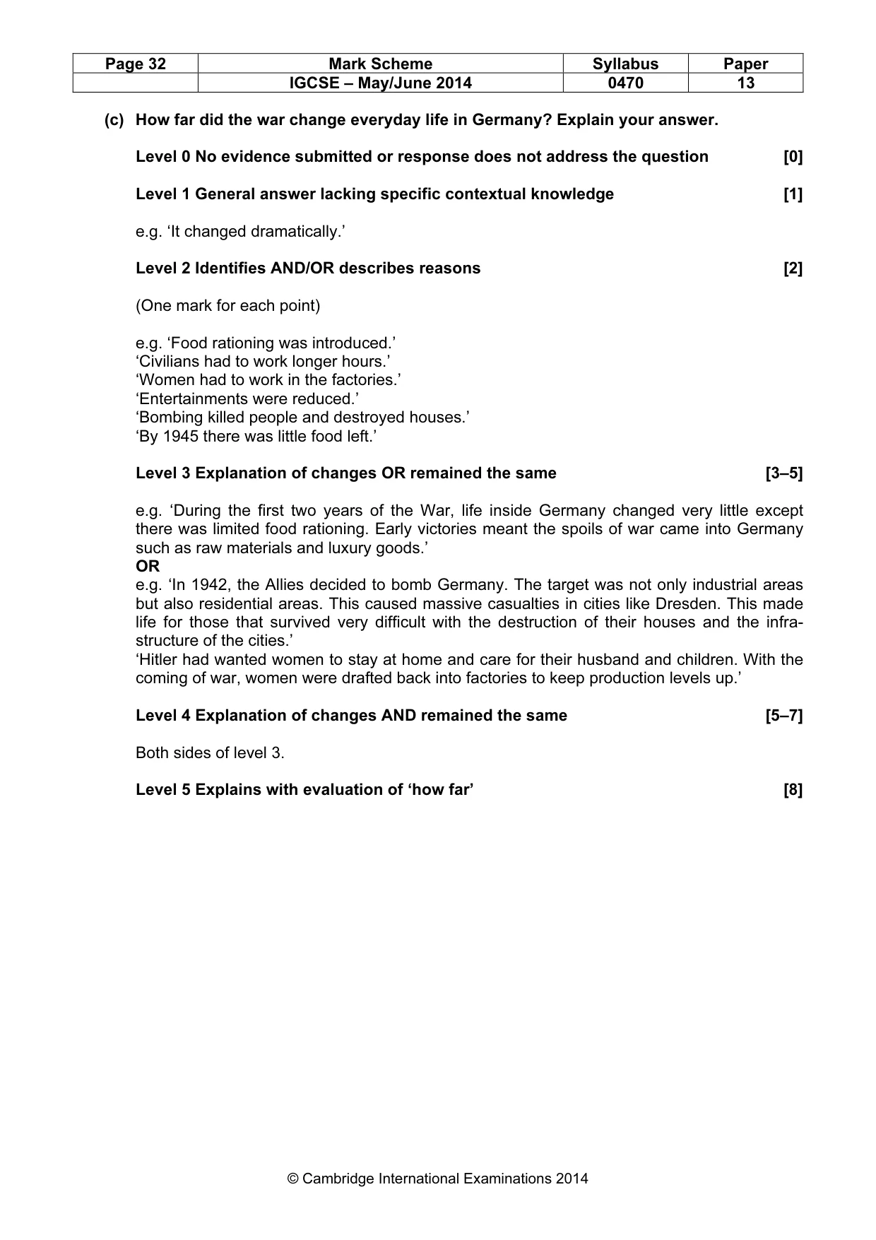 Mark scheme, page 32 of 77