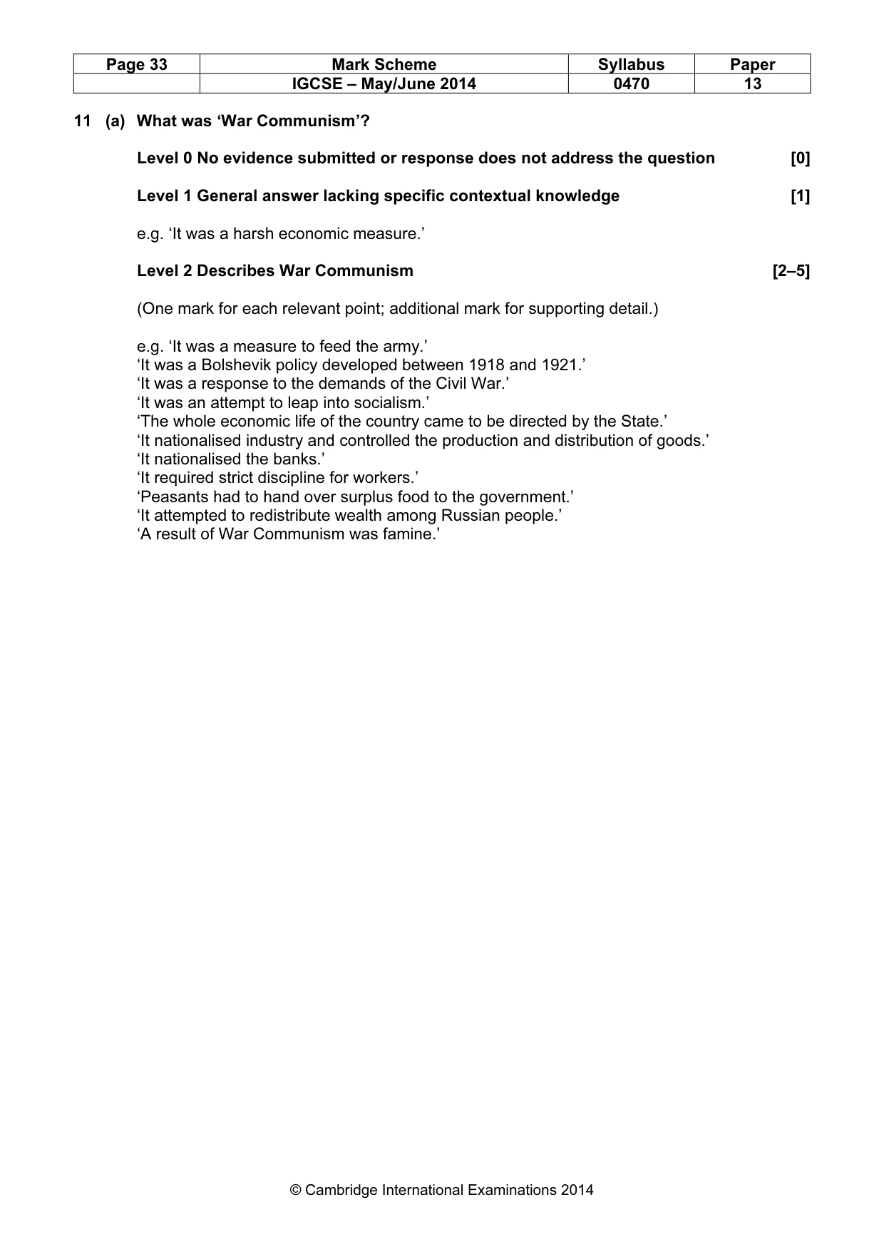 Mark scheme, page 33 of 77