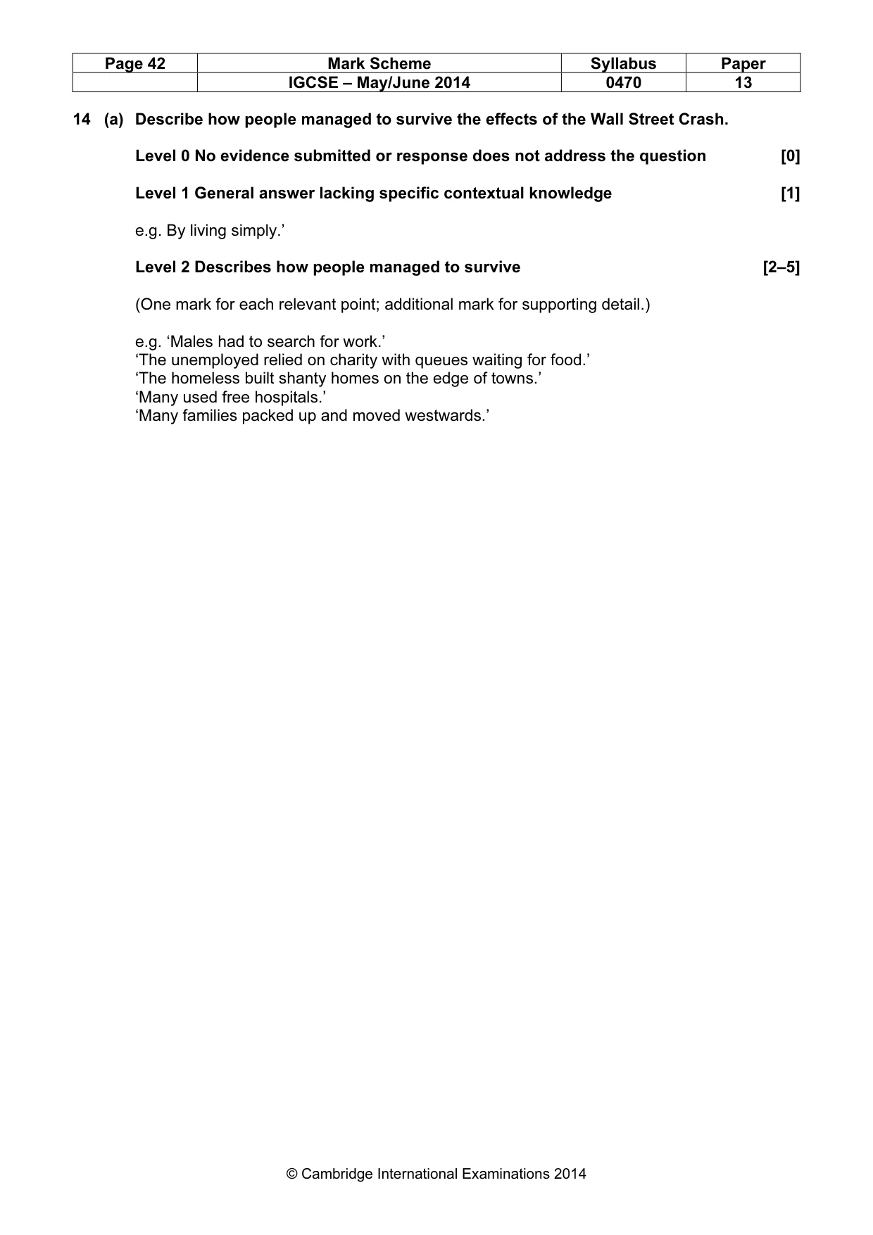 Mark scheme, page 42 of 77