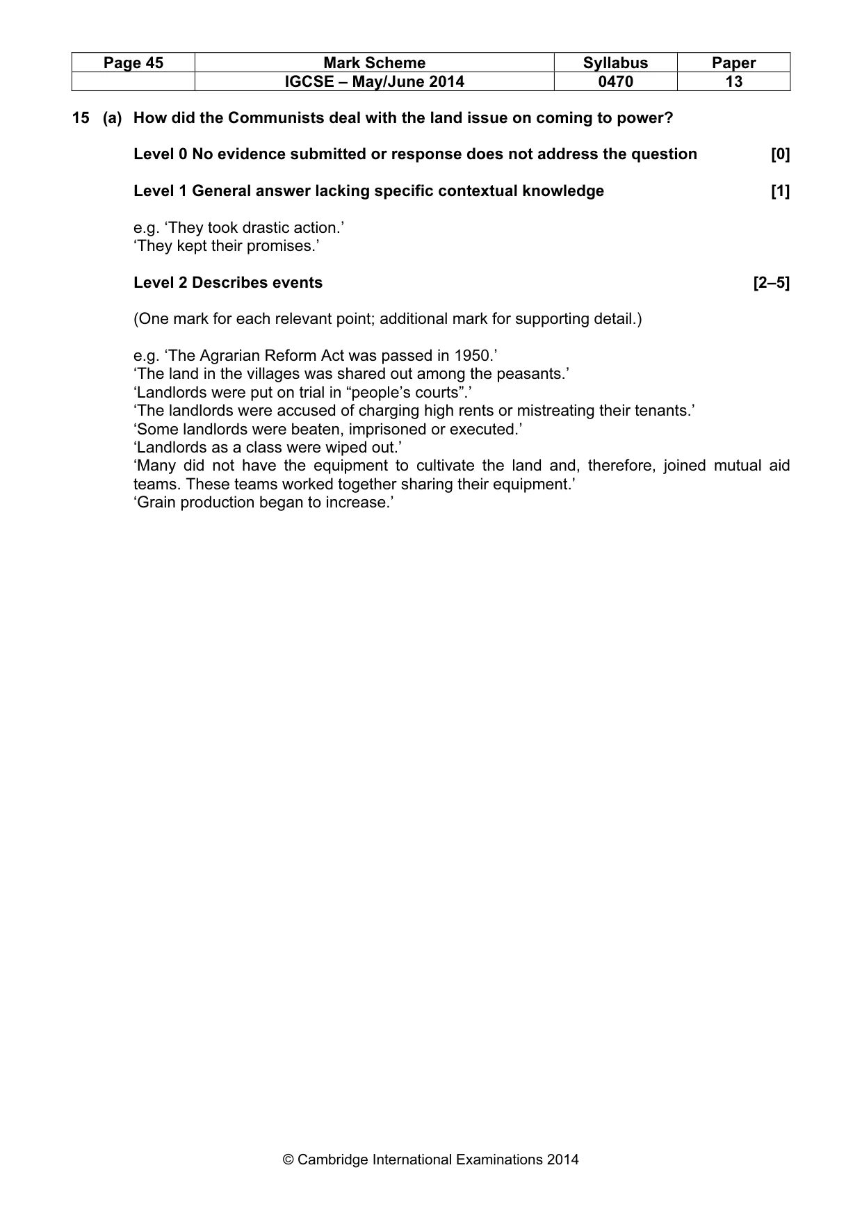 Mark scheme, page 45 of 77