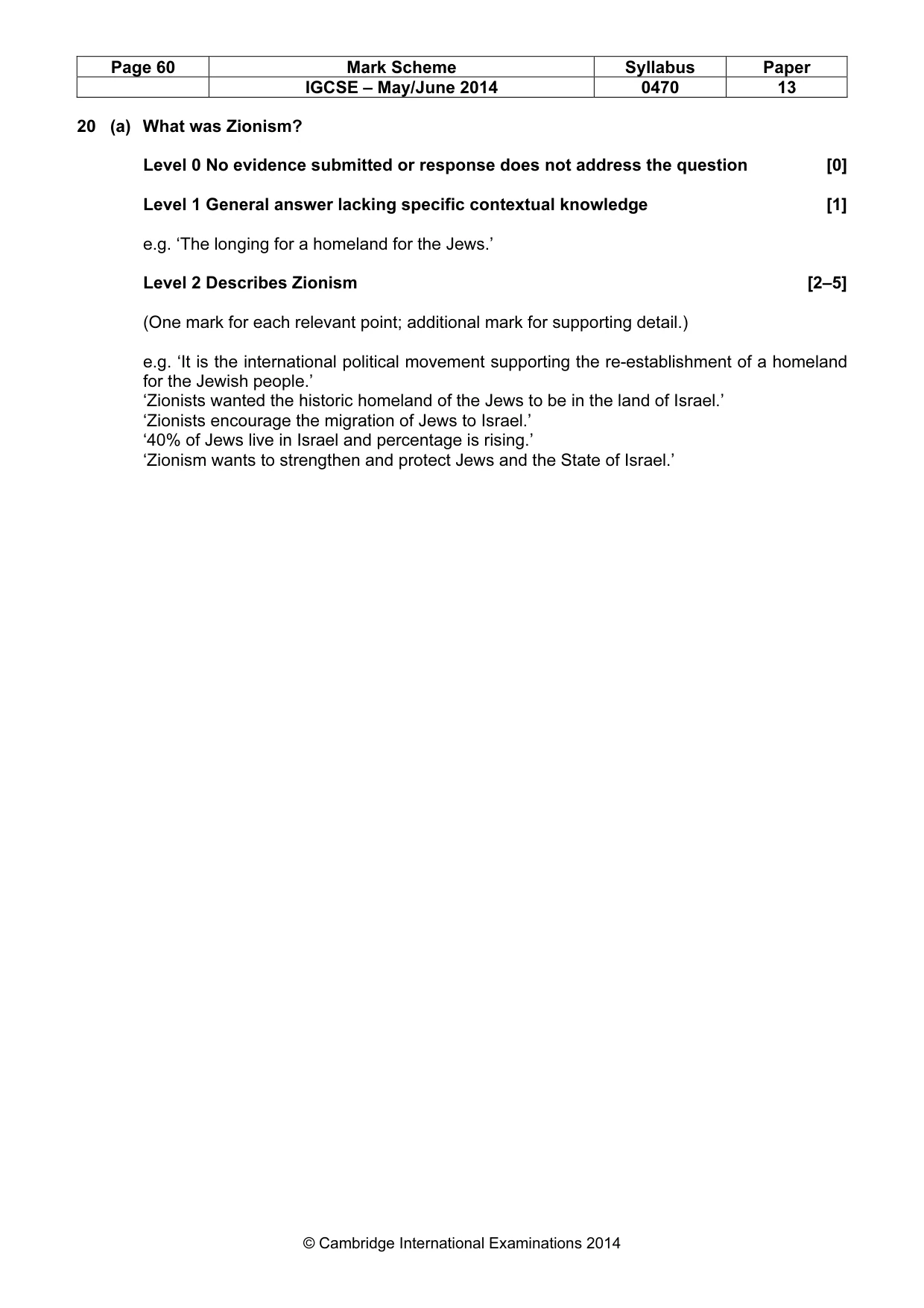 Mark scheme, page 60 of 77