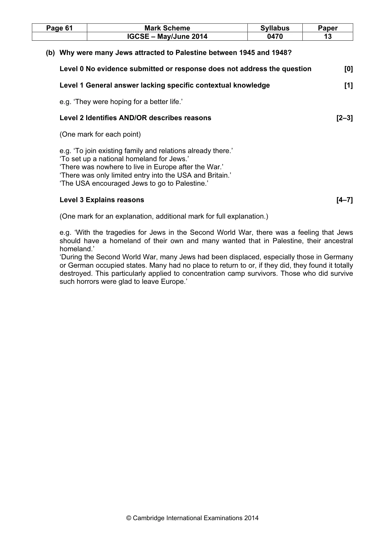 Mark scheme, page 61 of 77