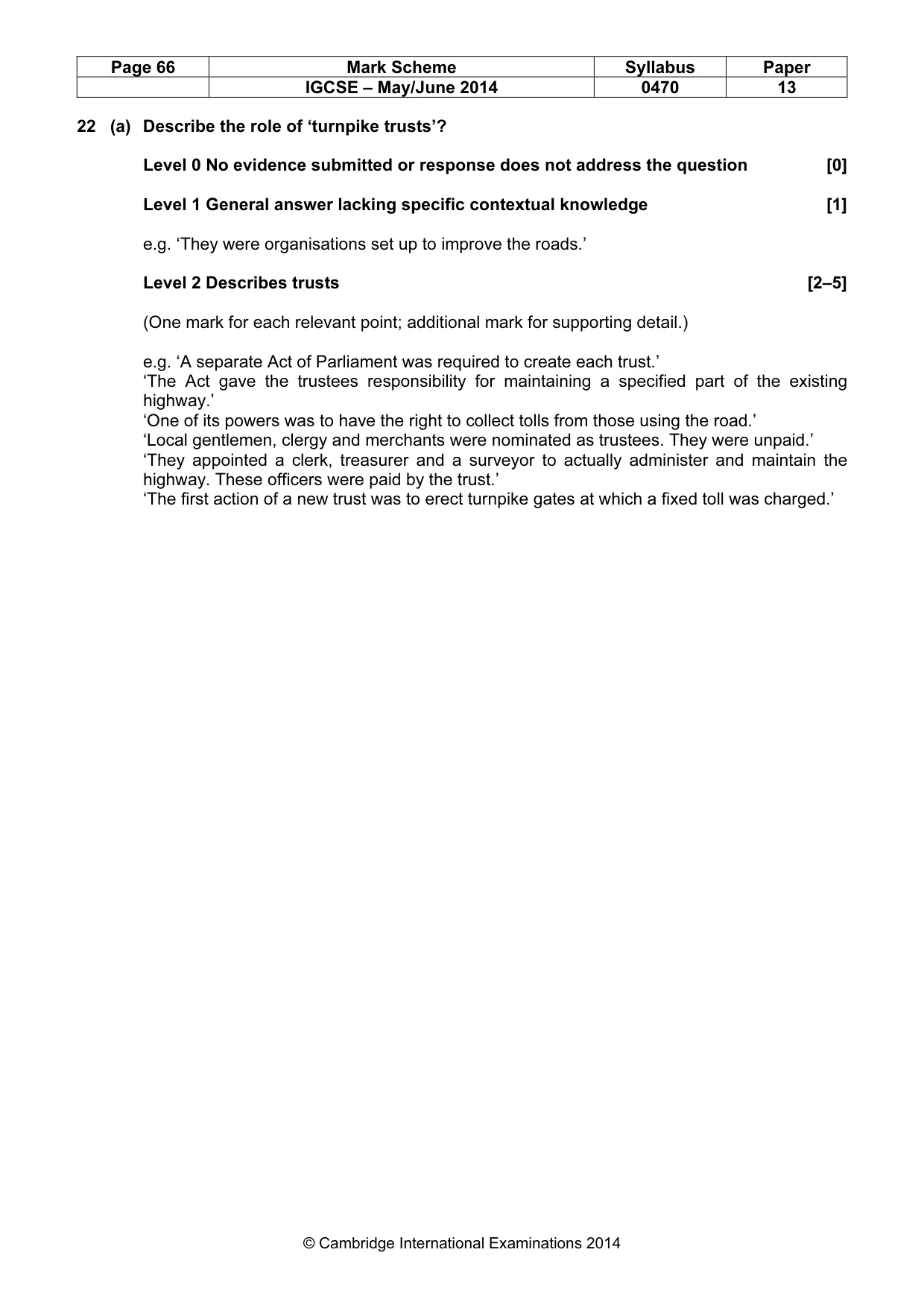 Mark scheme, page 66 of 77