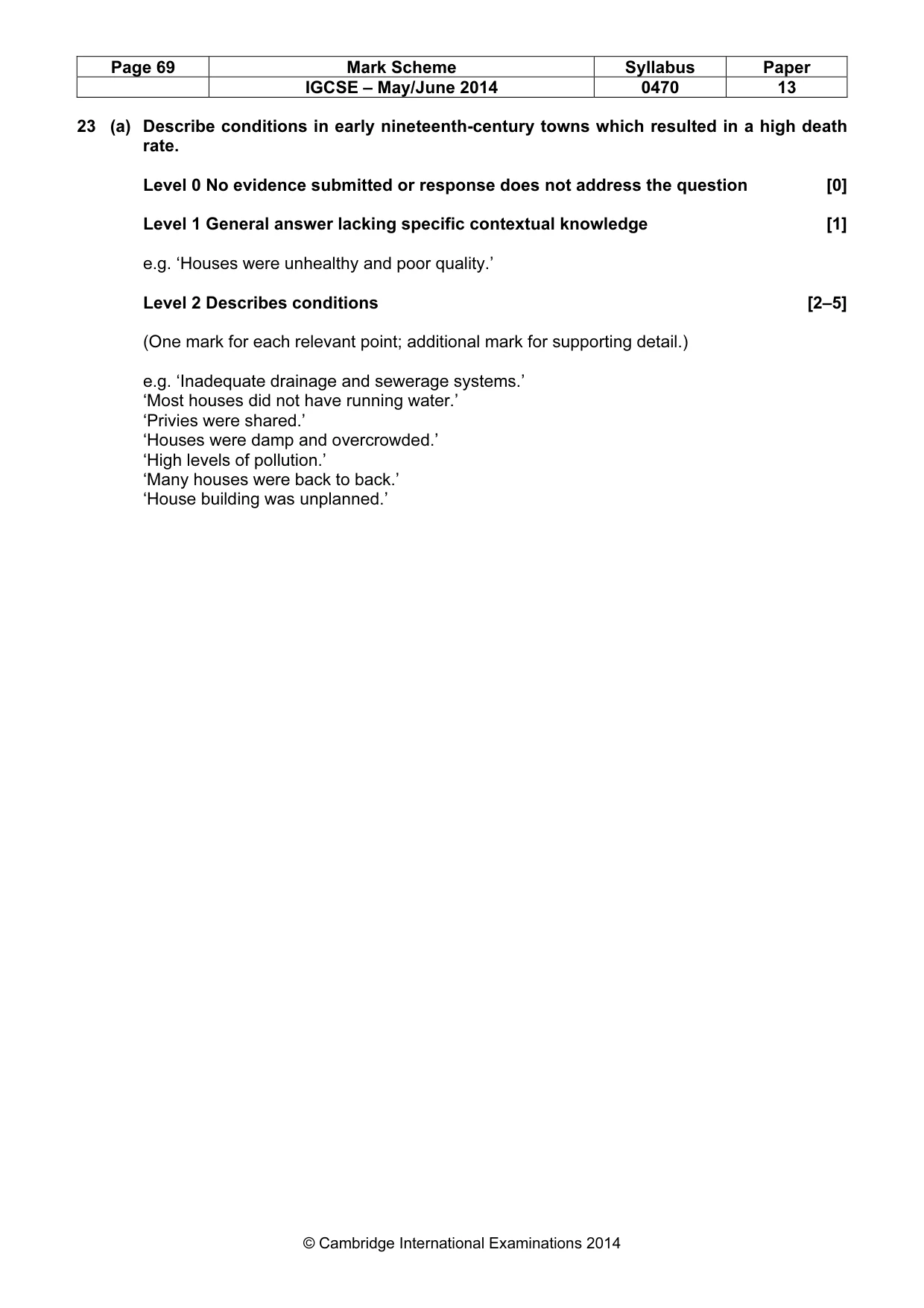 Mark scheme, page 69 of 77