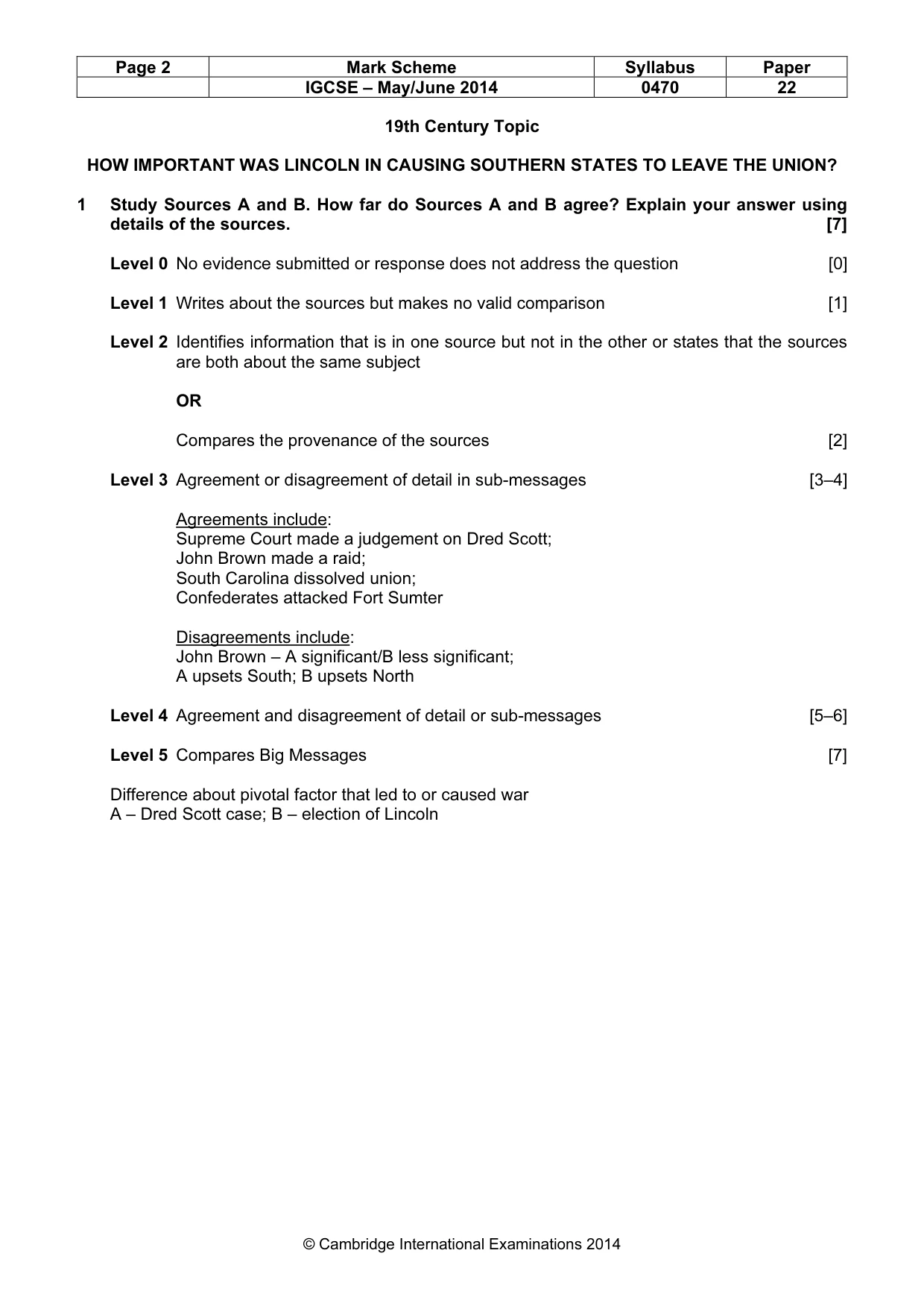 Mark scheme, page 2 of 8