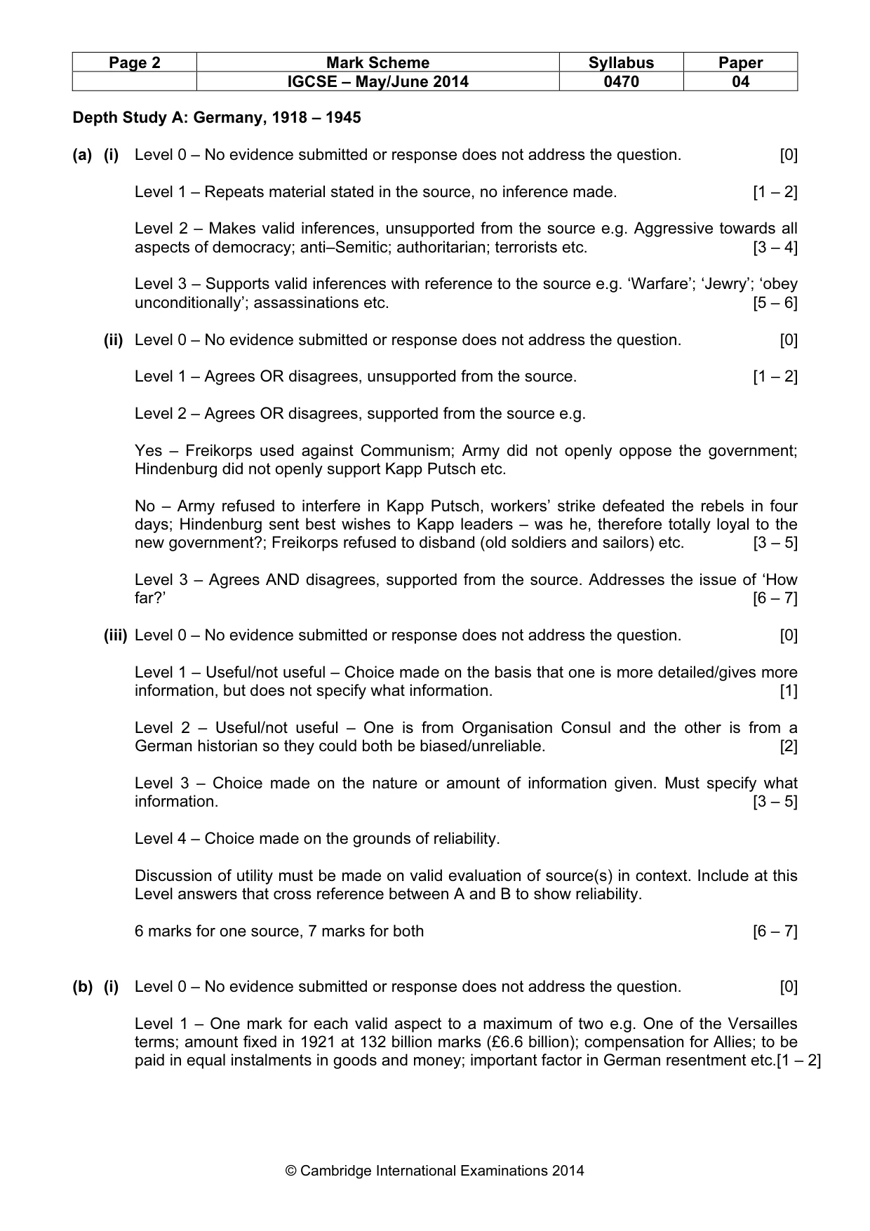 Mark scheme, page 2 of 17