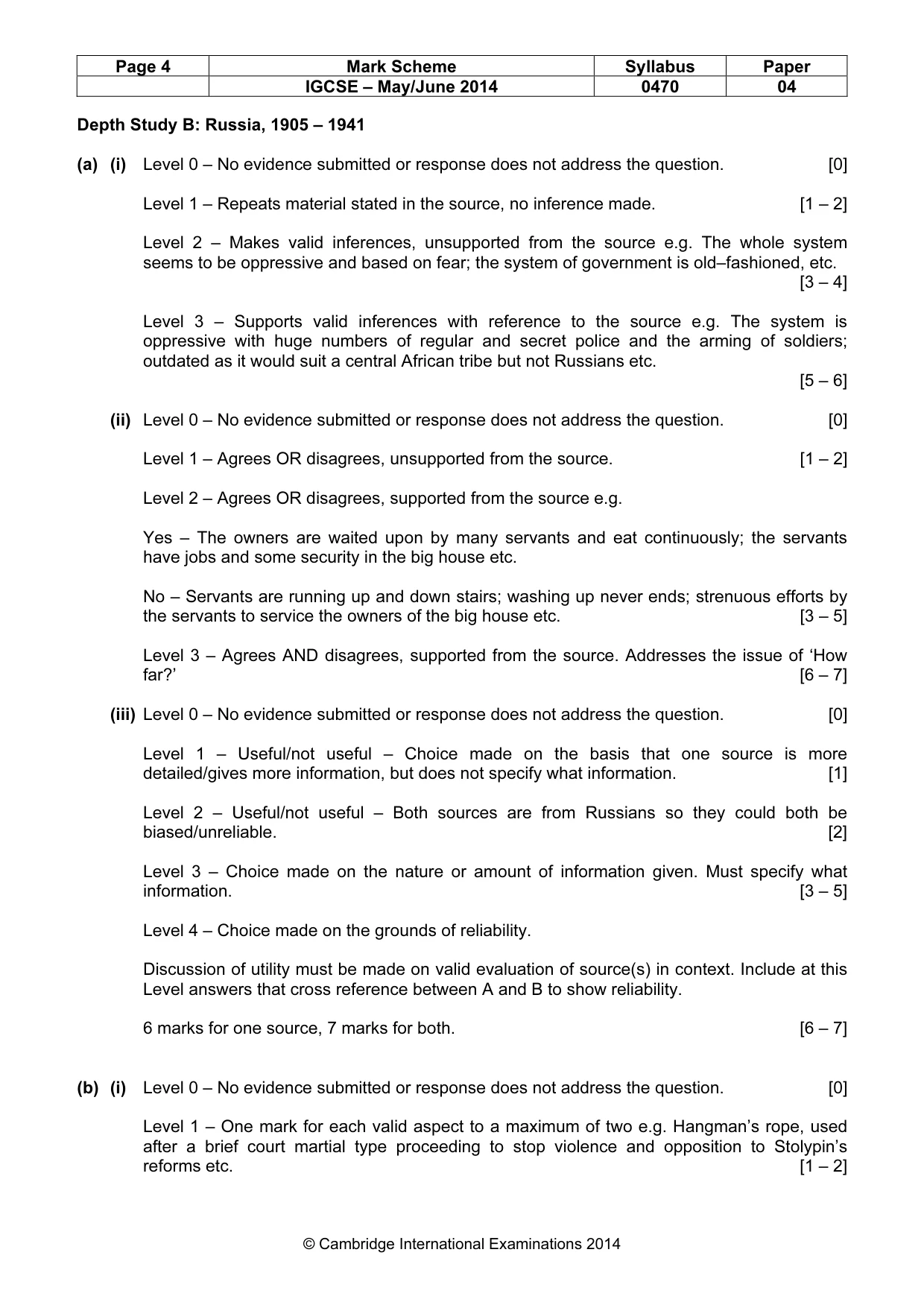Mark scheme, page 4 of 17