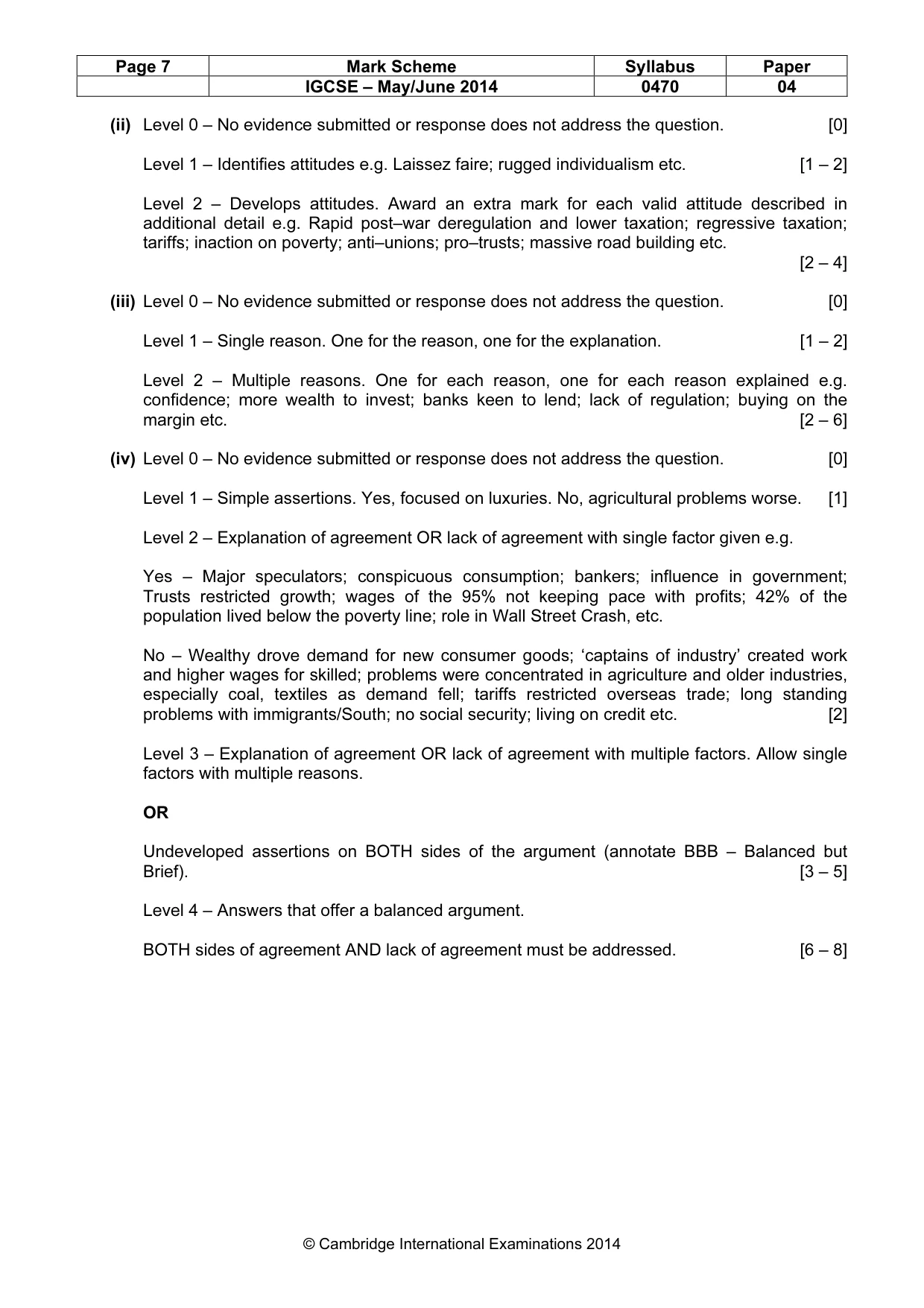 Mark scheme, page 7 of 17