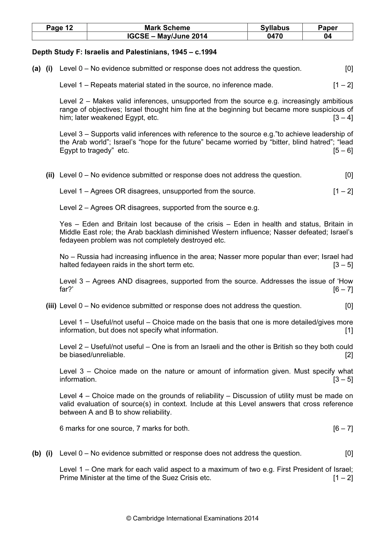 Mark scheme, page 12 of 17