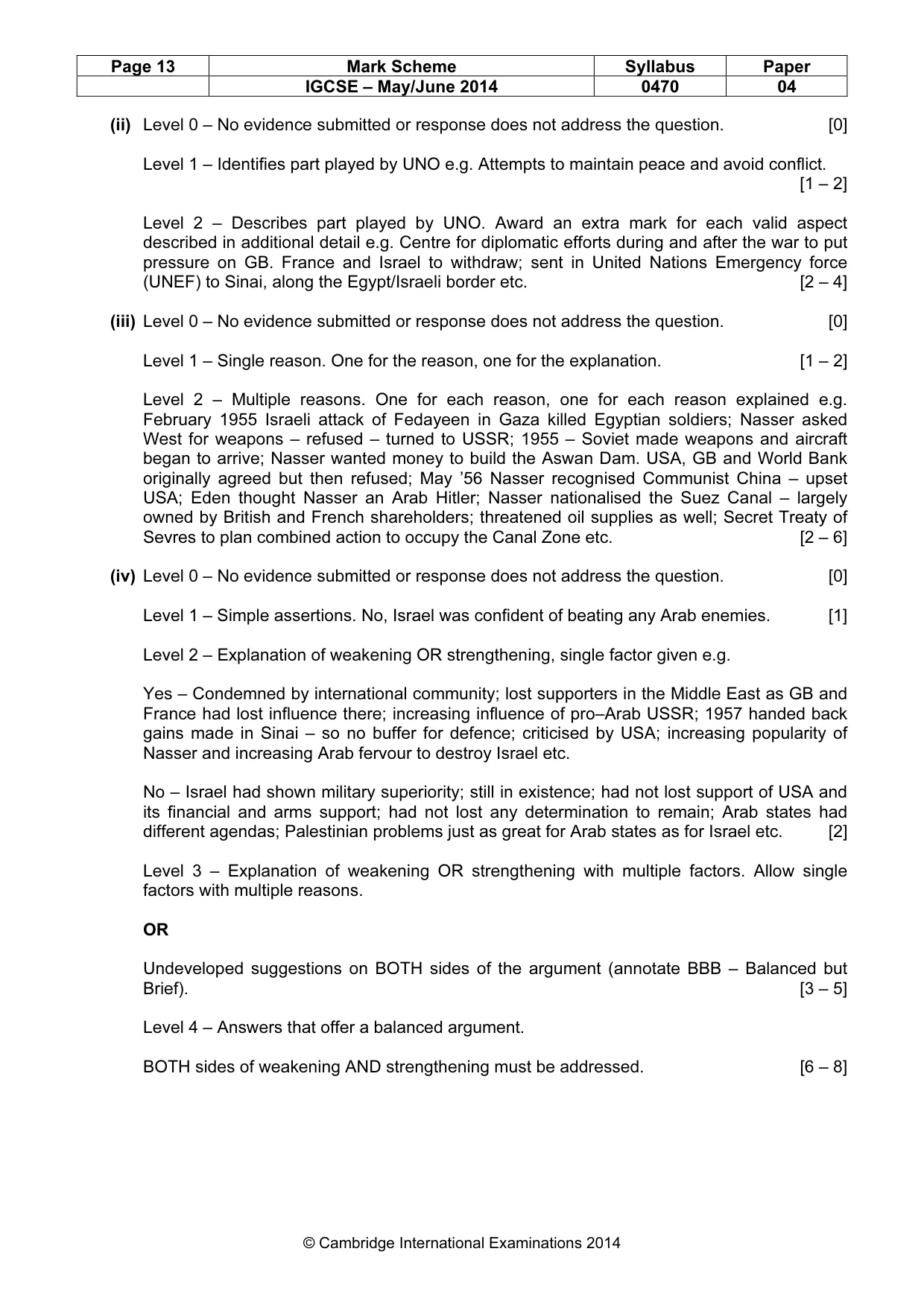 Mark scheme, page 13 of 17