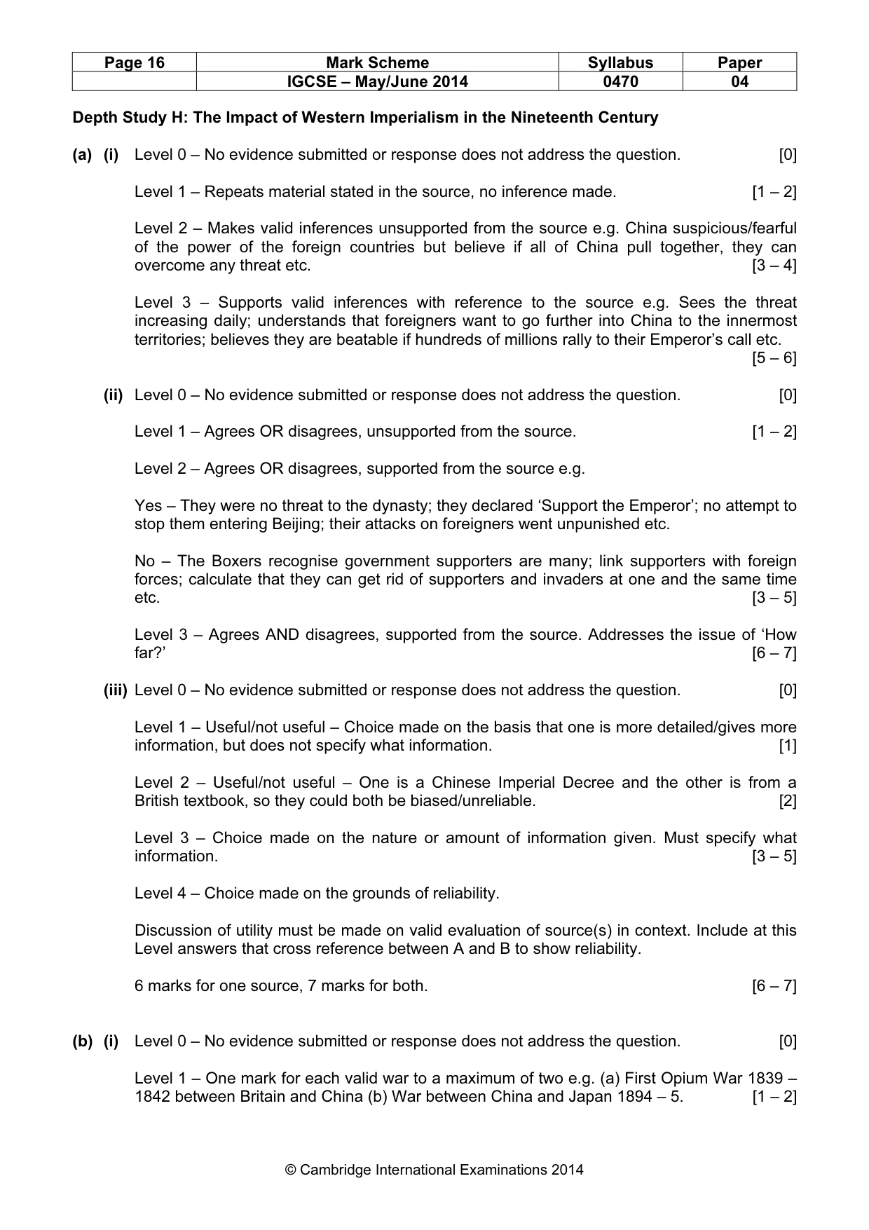 Mark scheme, page 16 of 17